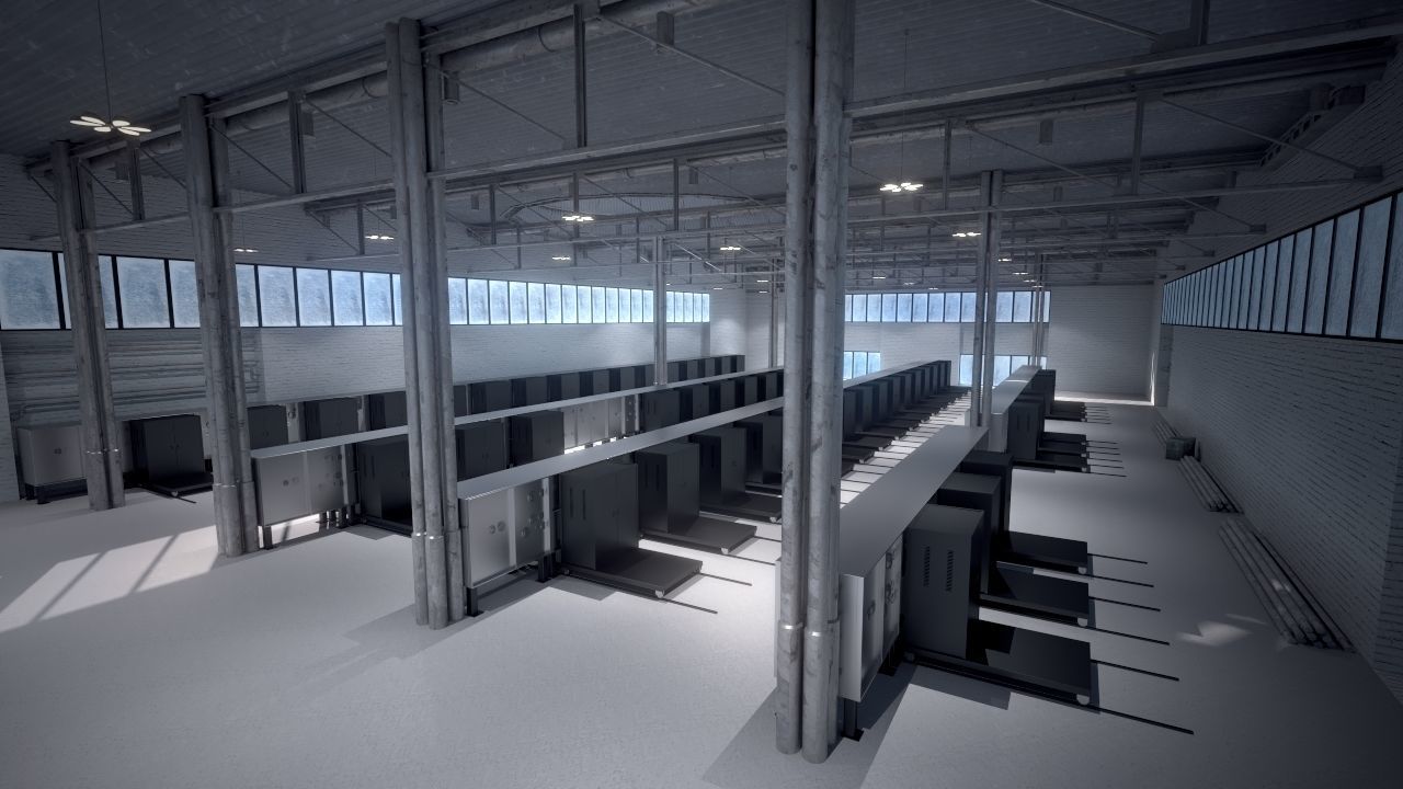 Factory site Fabric Plant 3D model_1