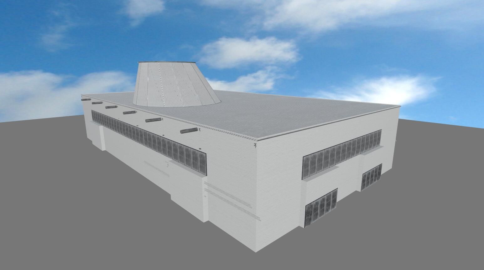 Factory site Fabric Plant 3D model_4