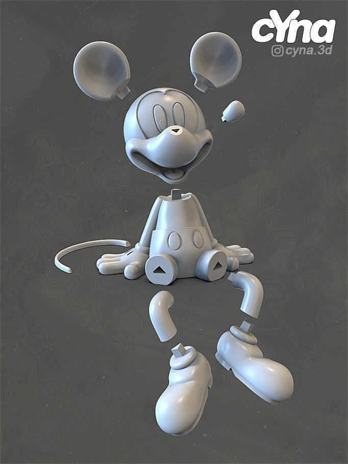 Mickey Mouse -  3D print model_3