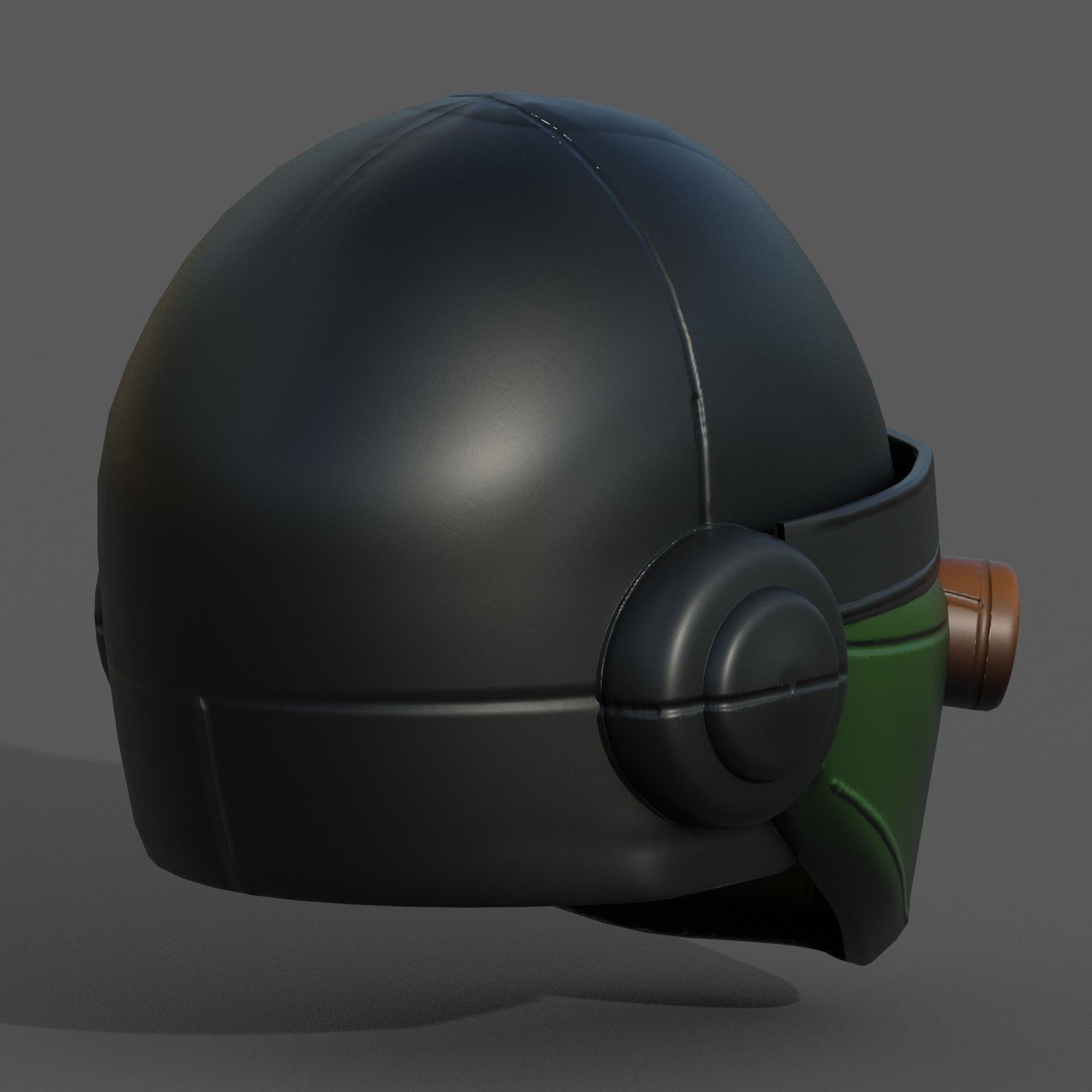 Helmet scifi fantasy futuristic technology Low-poly 3D model_7