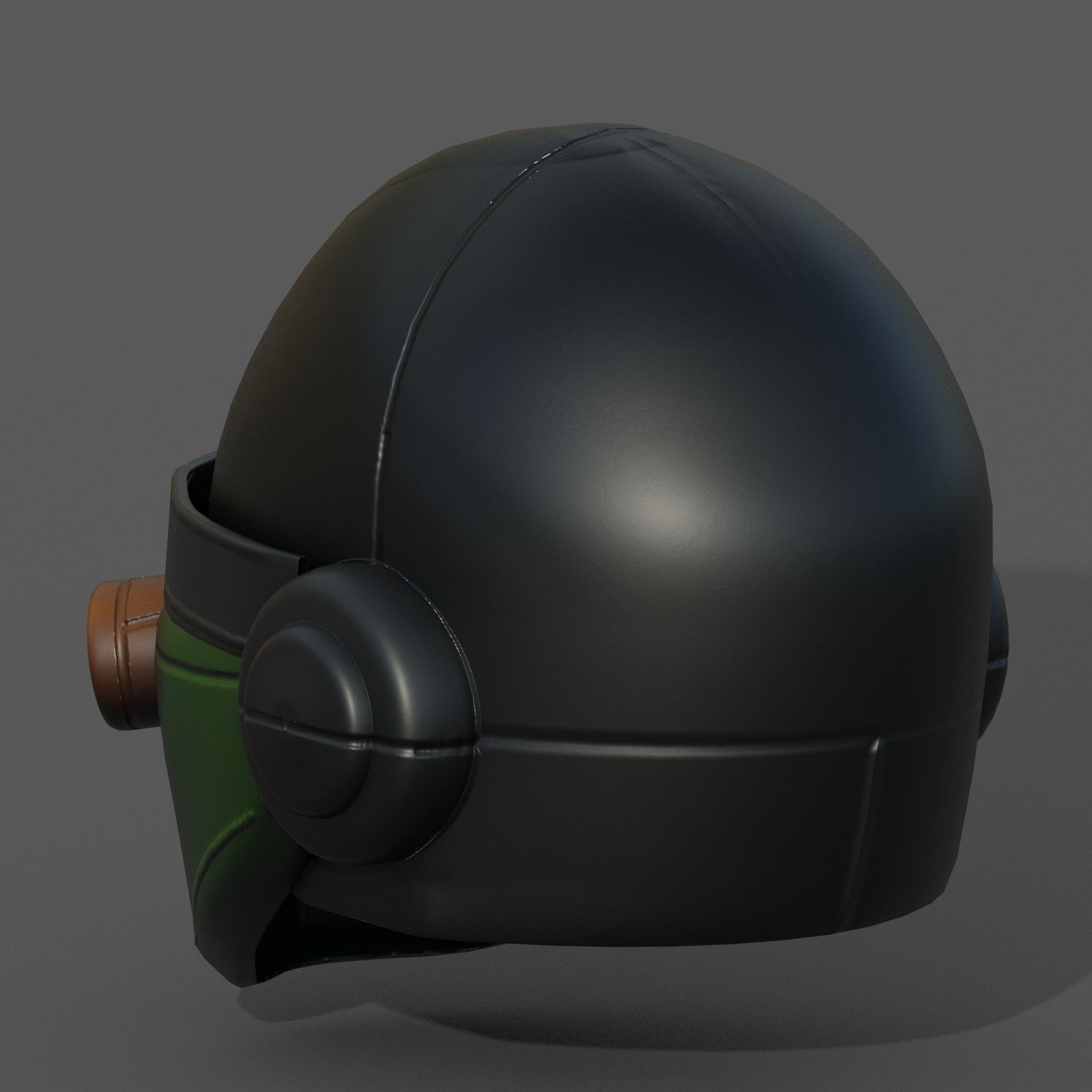 Helmet scifi fantasy futuristic technology Low-poly 3D model_2