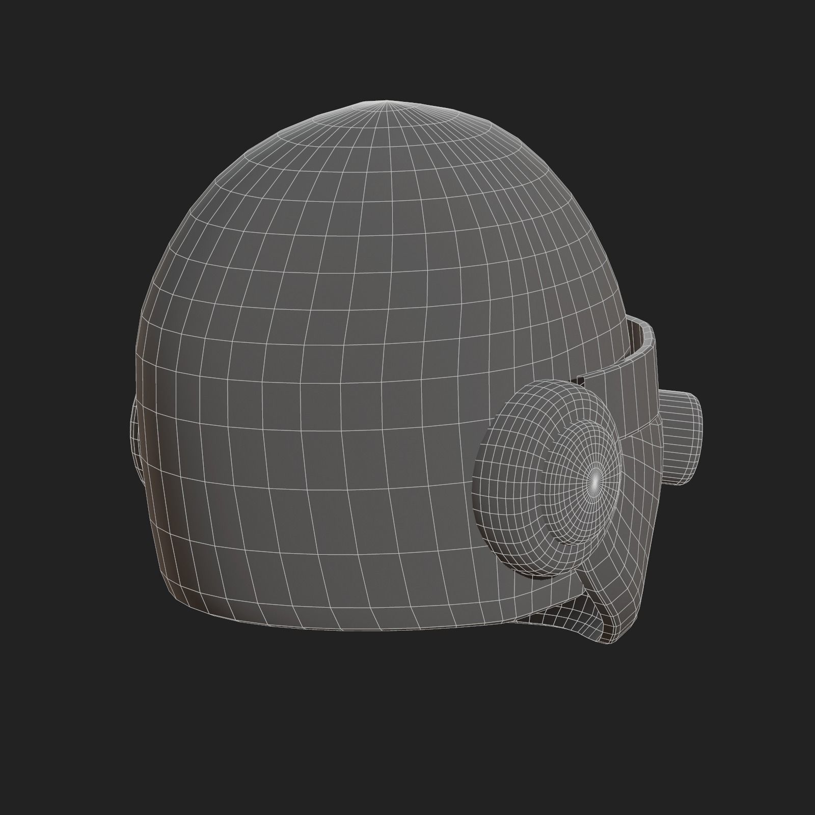 Helmet scifi fantasy futuristic technology Low-poly 3D model_11