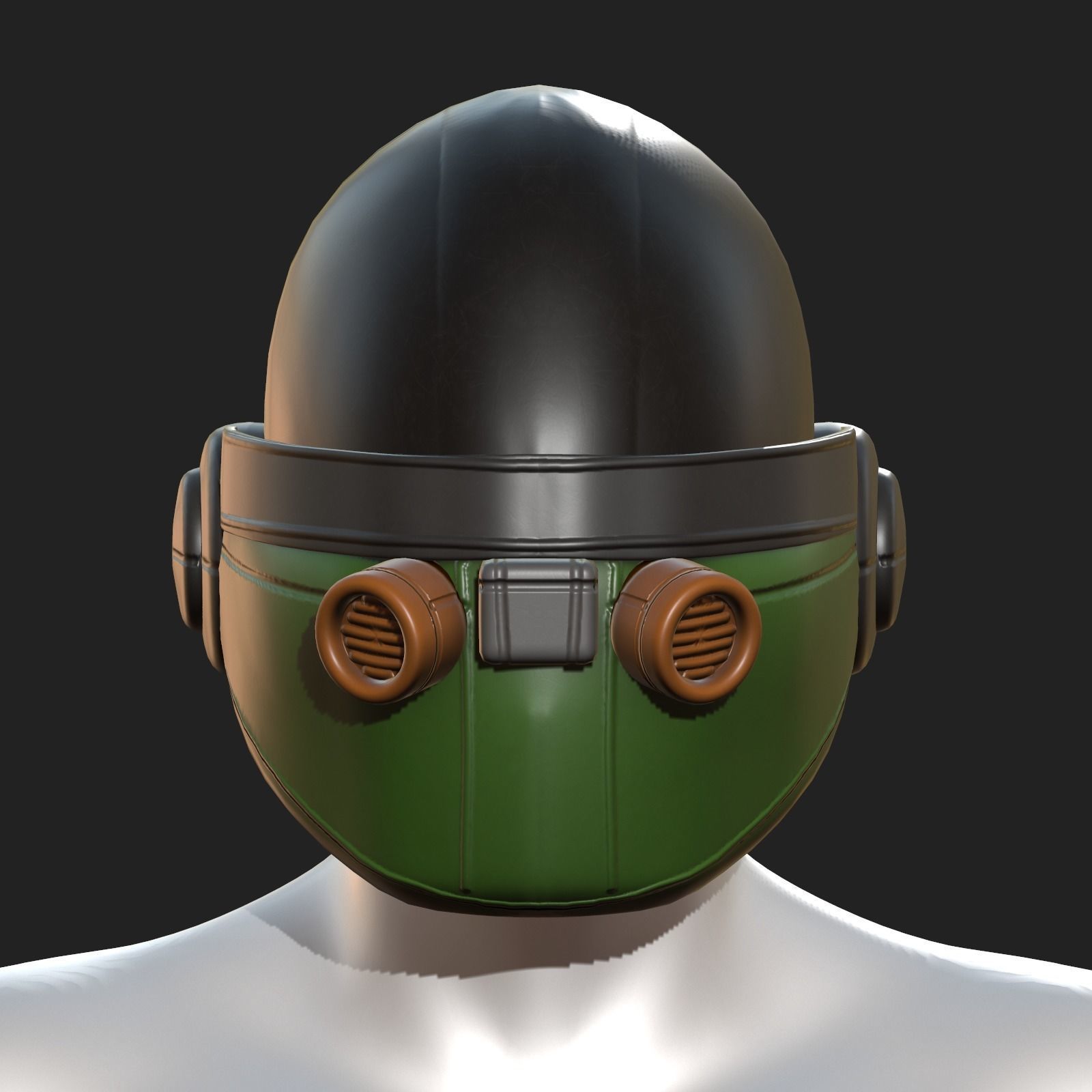 Helmet scifi fantasy futuristic technology Low-poly 3D model_4
