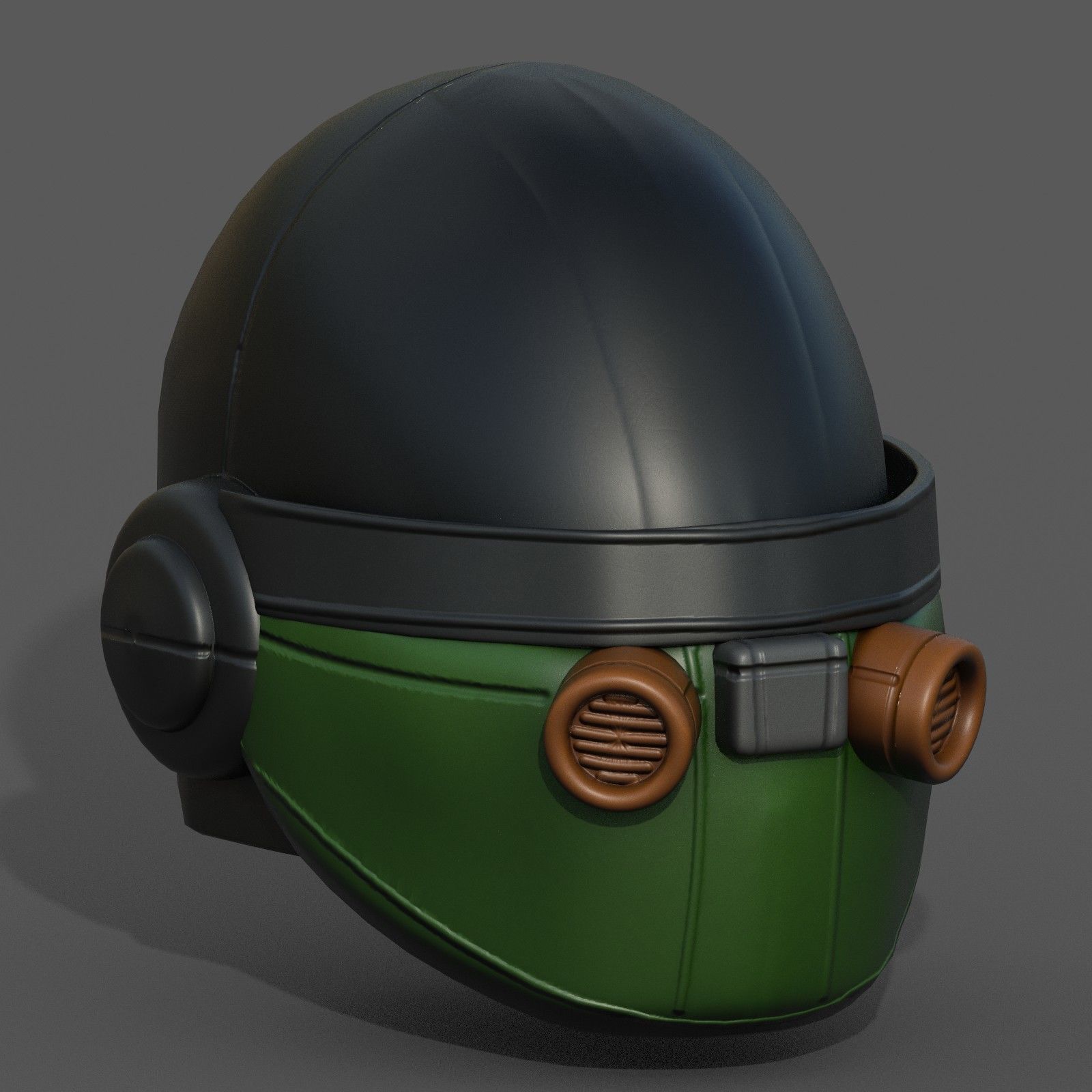 Helmet scifi fantasy futuristic technology Low-poly 3D model_5
