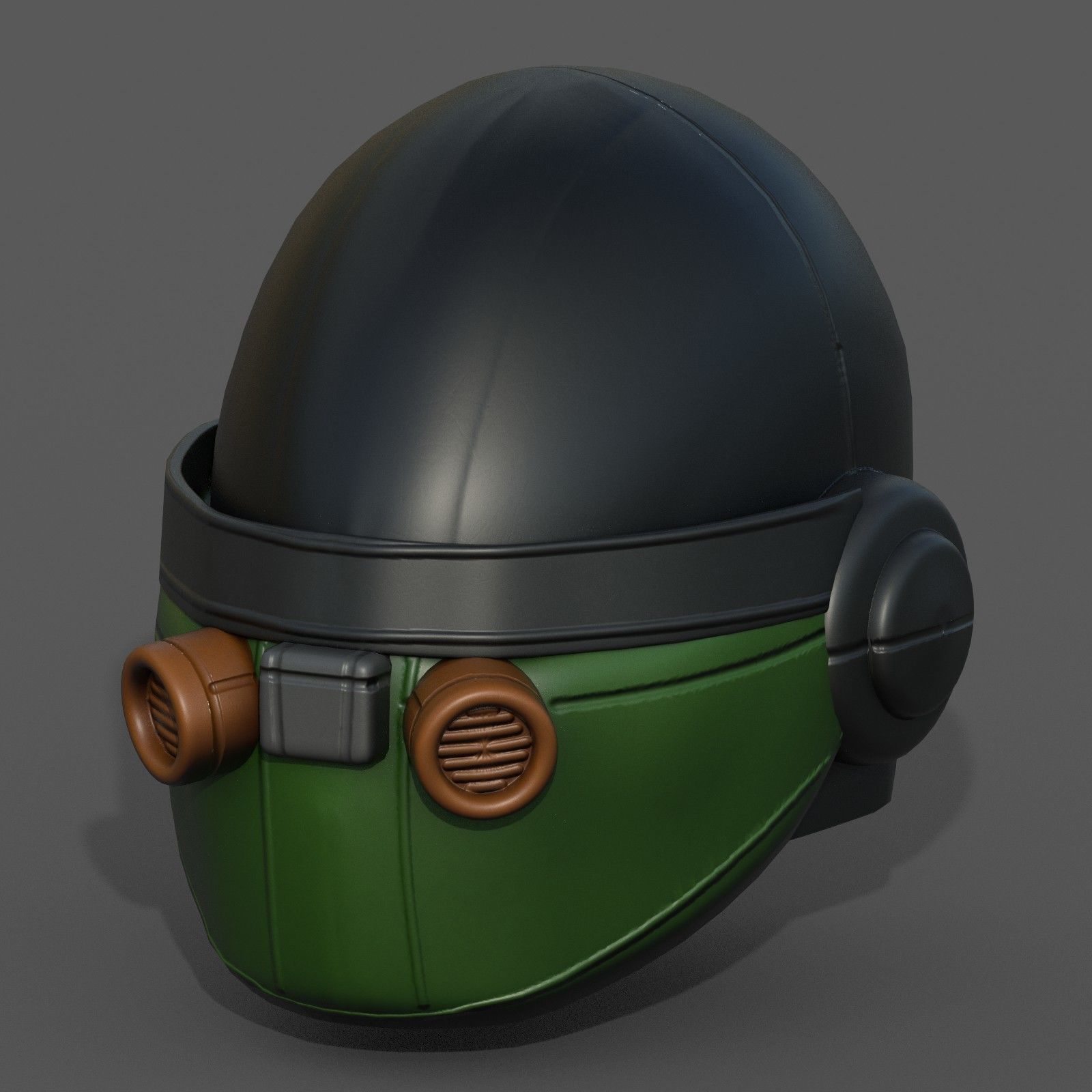 Helmet scifi fantasy futuristic technology Low-poly 3D model_9