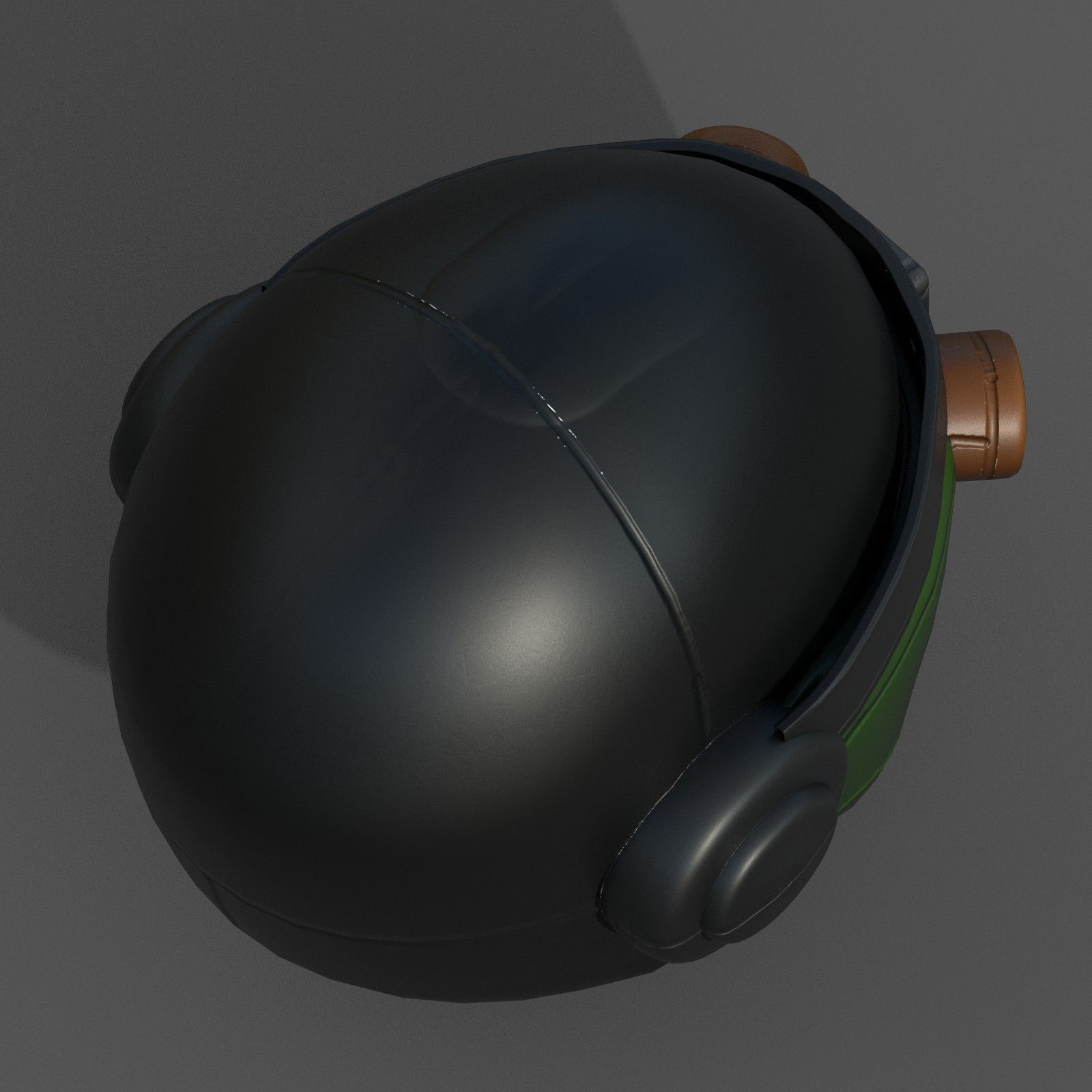 Helmet scifi fantasy futuristic technology Low-poly 3D model_3