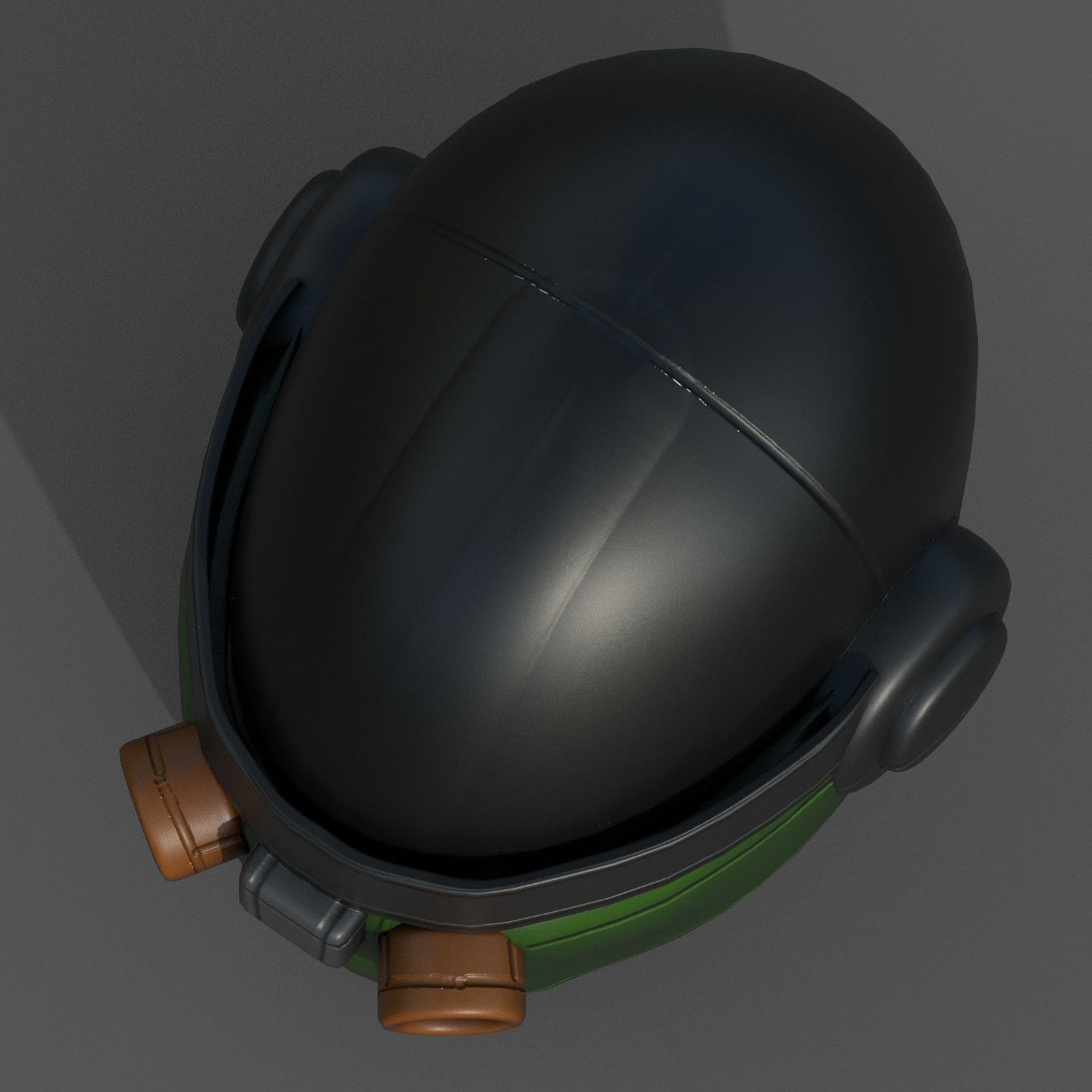 Helmet scifi fantasy futuristic technology Low-poly 3D model_8