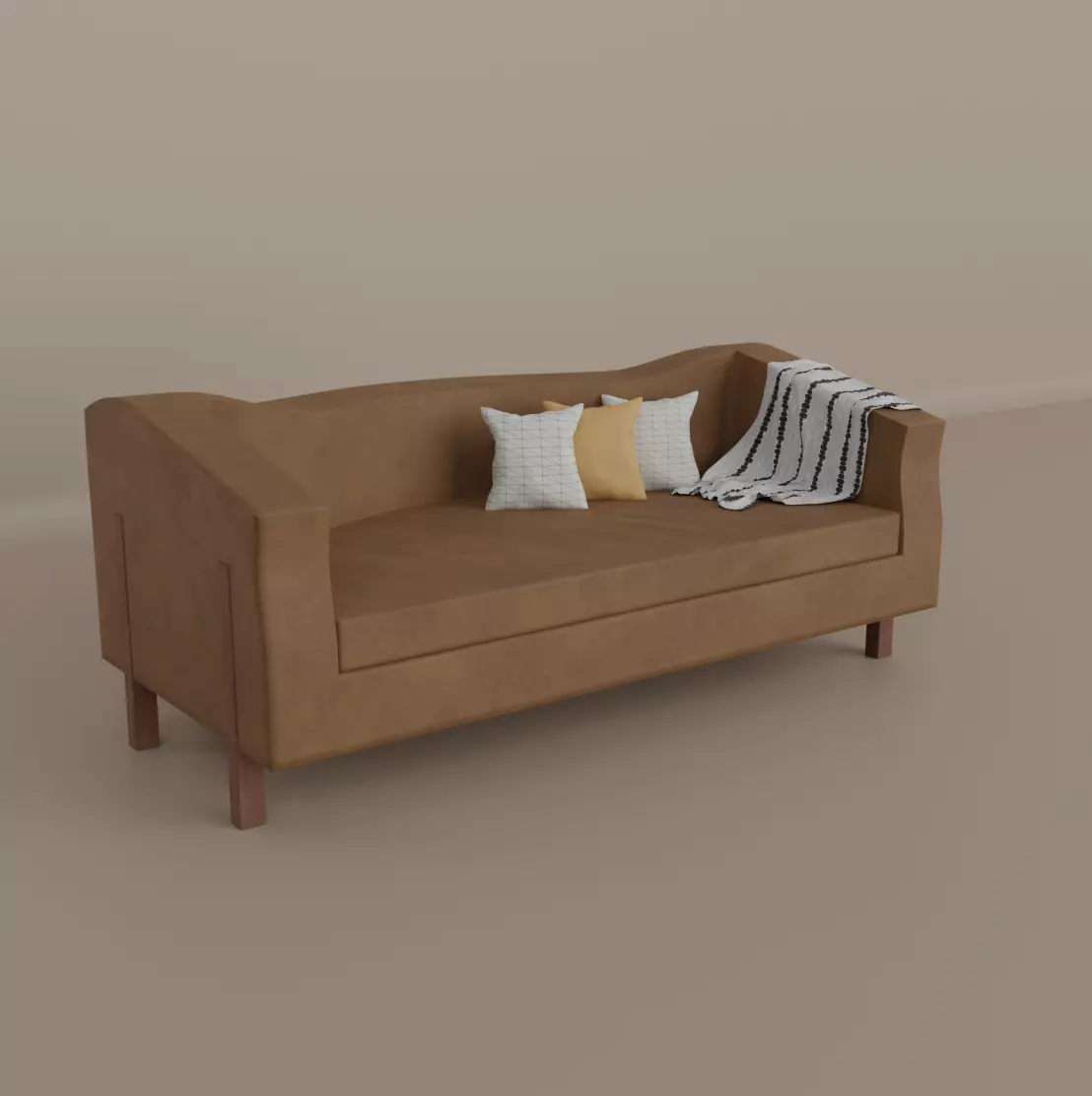 leather couch Free 3D model