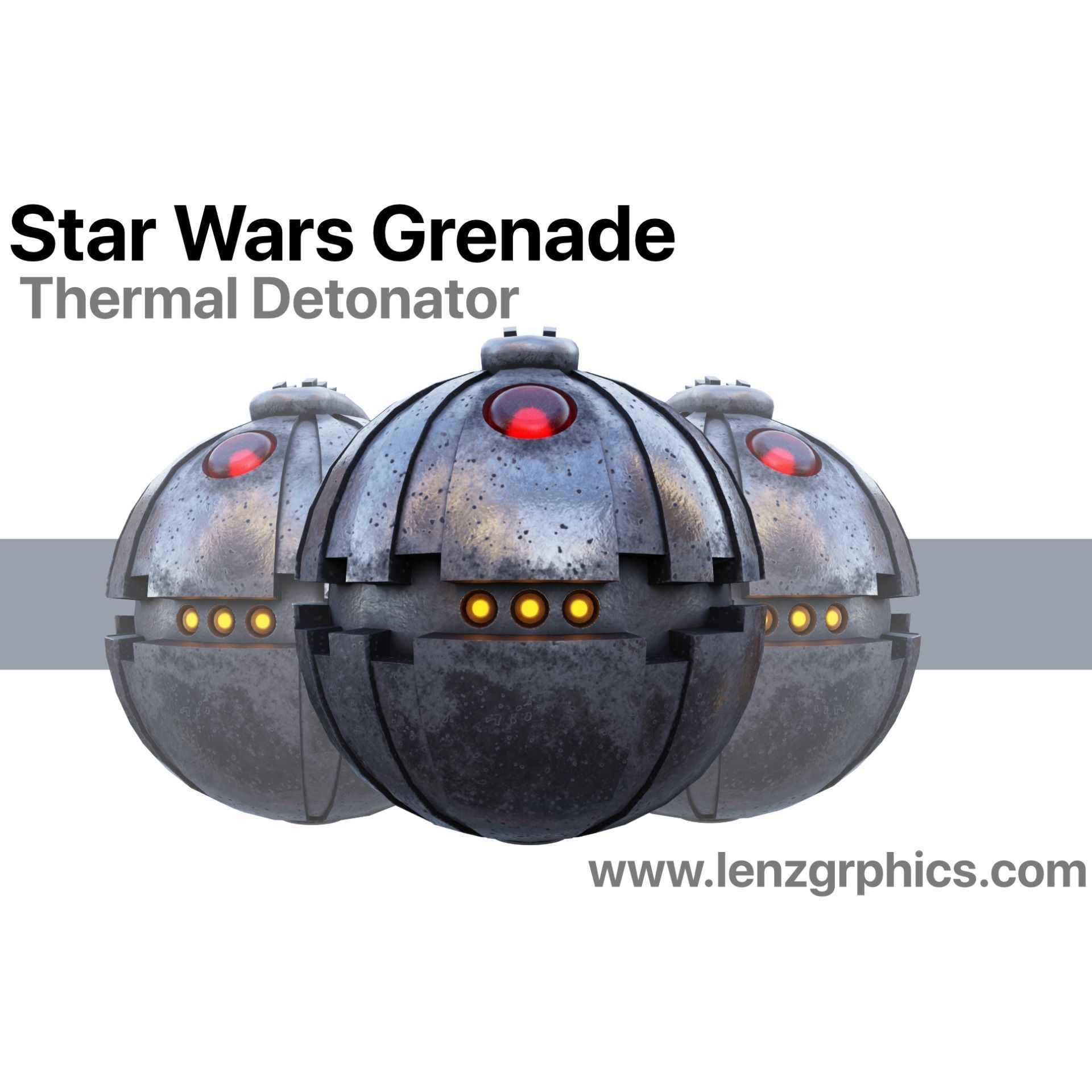 3D model Grenade Star Wars Thermal Detonator VR / AR / lowpoly CGTrader