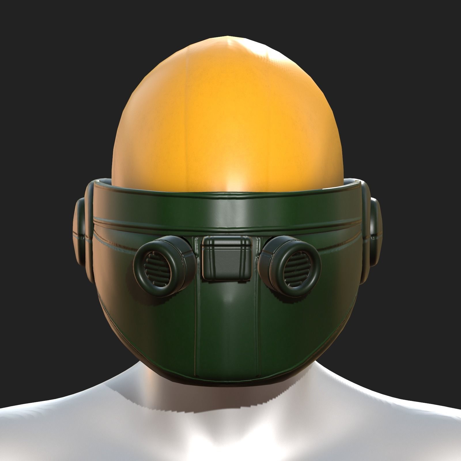 Helmet plastic mask scifi futuristic 3d model Low-poly 3D model_8