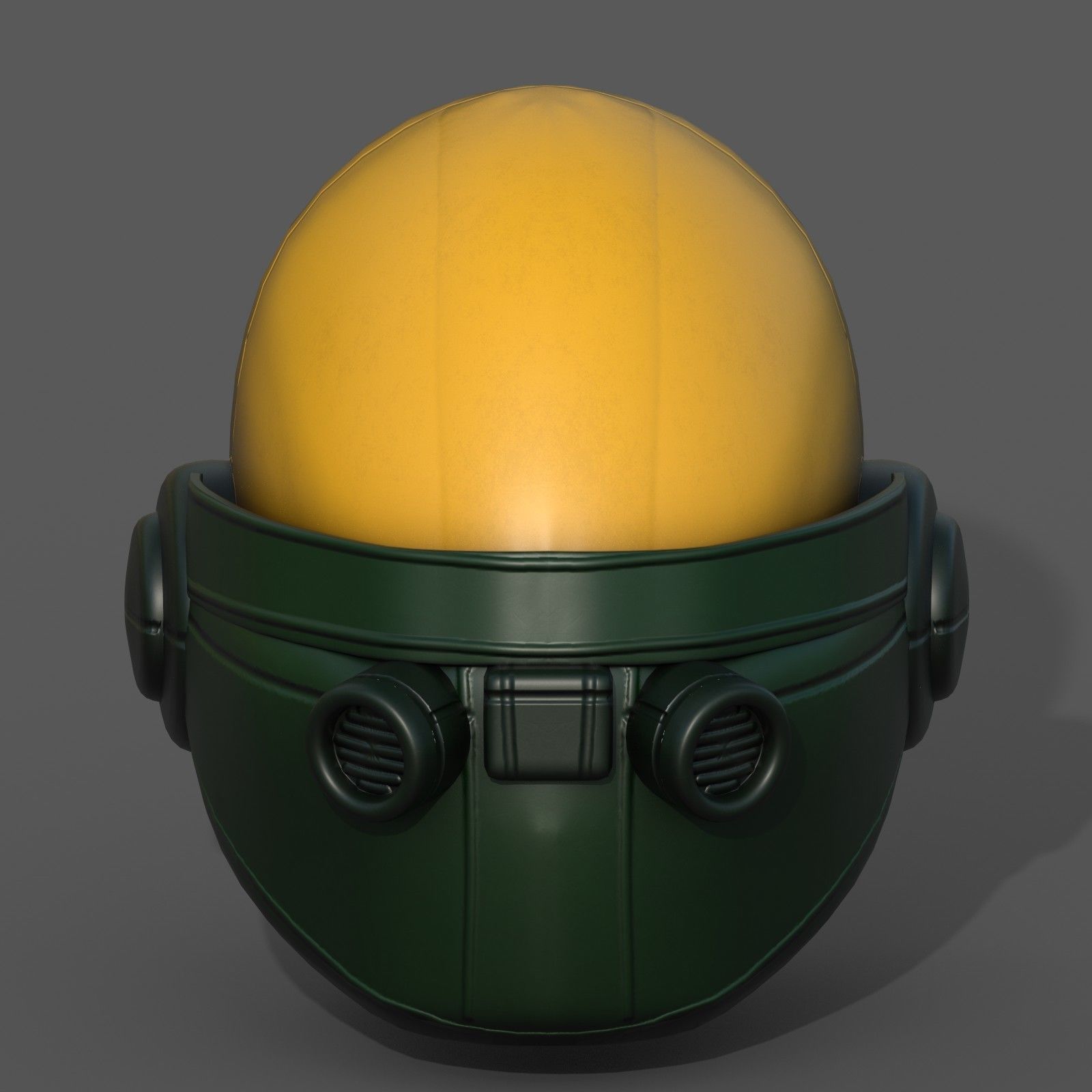 Helmet plastic mask scifi futuristic 3d model Low-poly 3D model_6