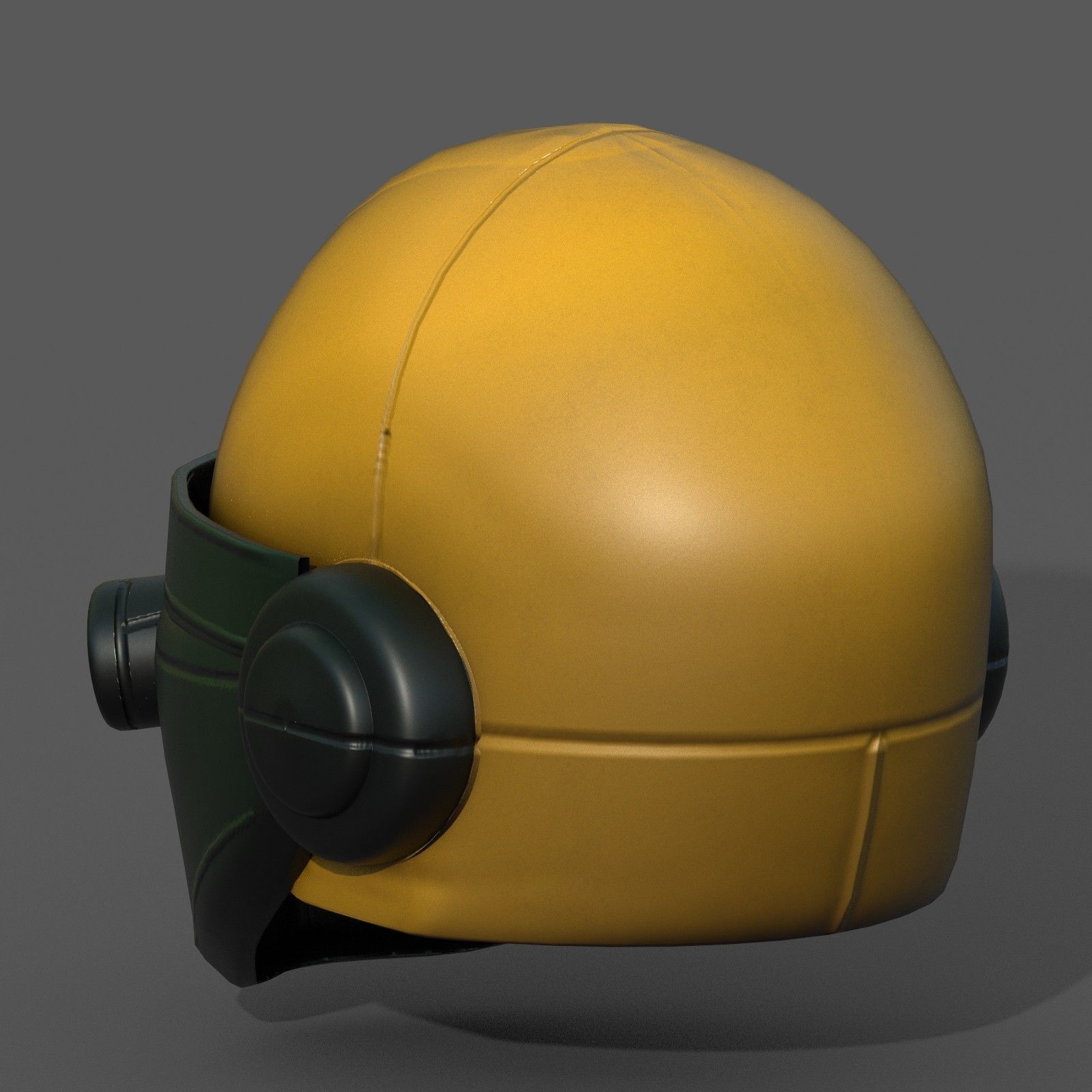 Helmet plastic mask scifi futuristic 3d model Low-poly 3D model_9