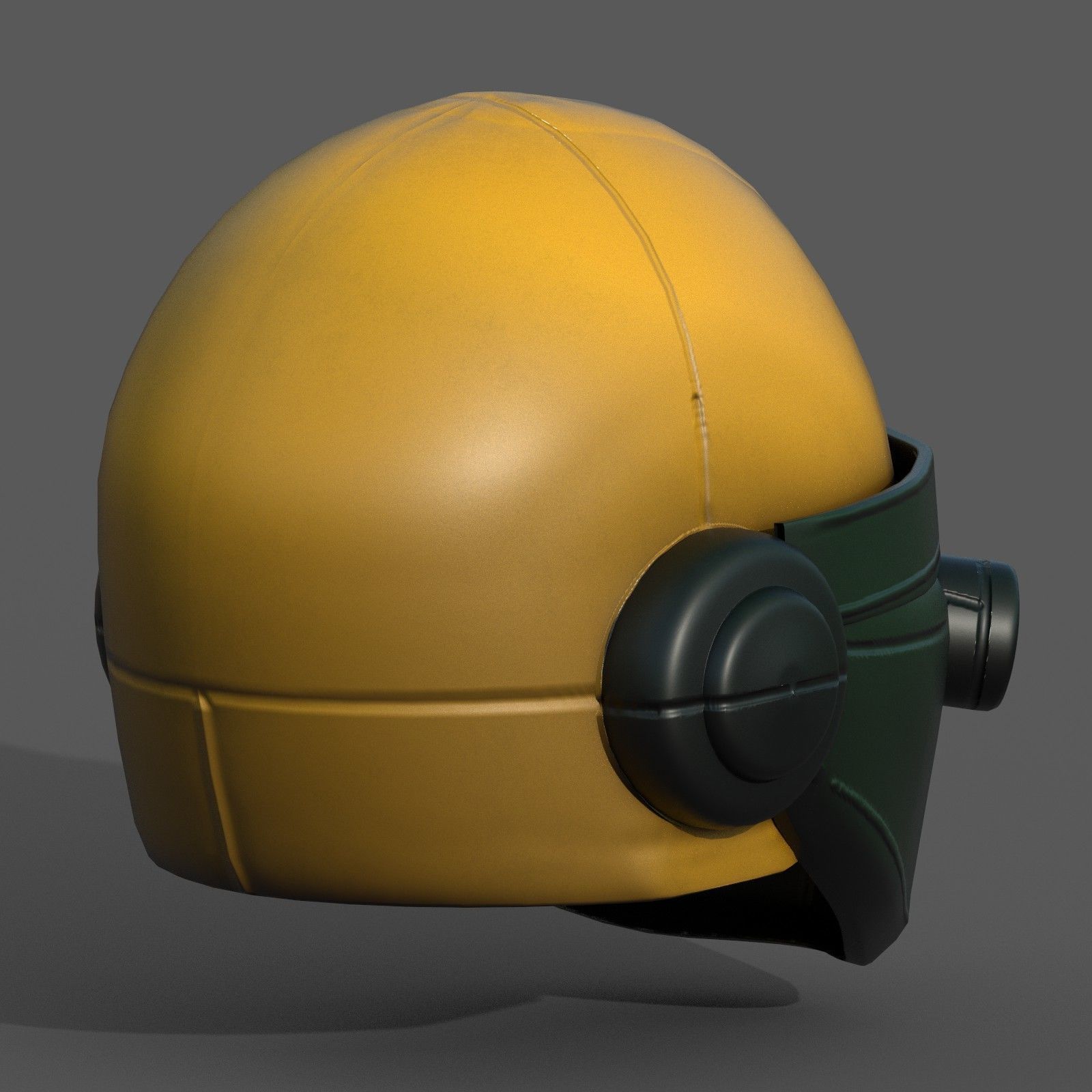 Helmet plastic mask scifi futuristic 3d model Low-poly 3D model_11