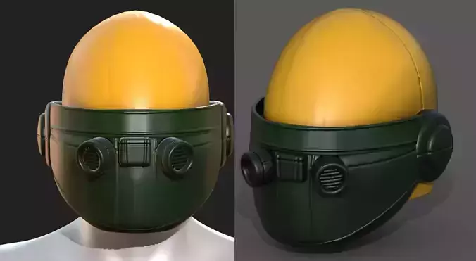 Helmet plastic mask scifi futuristic 3d model 