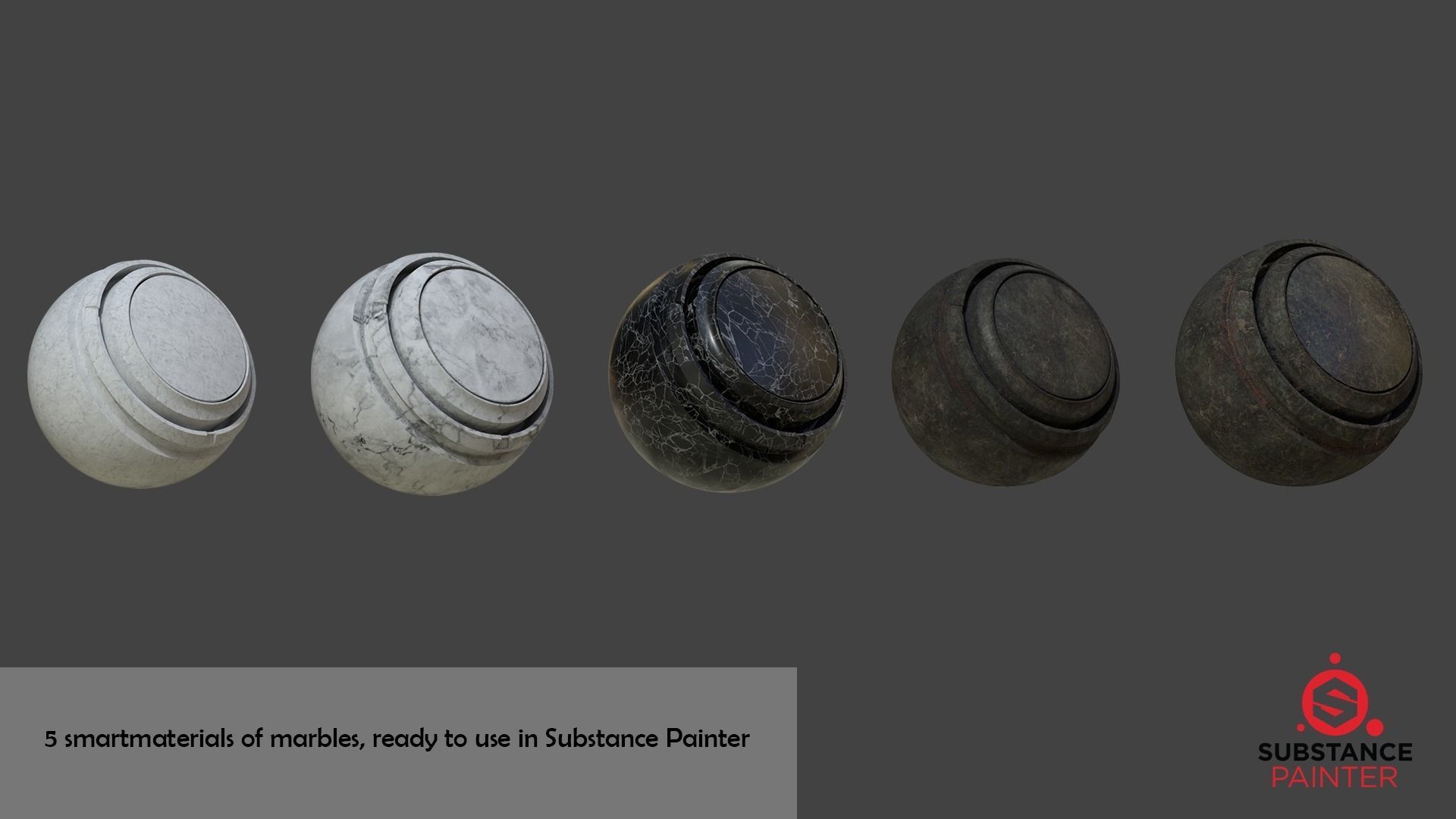 Substance Painter Smart Materials of Marbles