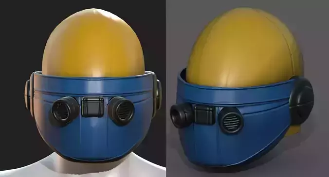 Helmet scifi military combat 3d model low poly 