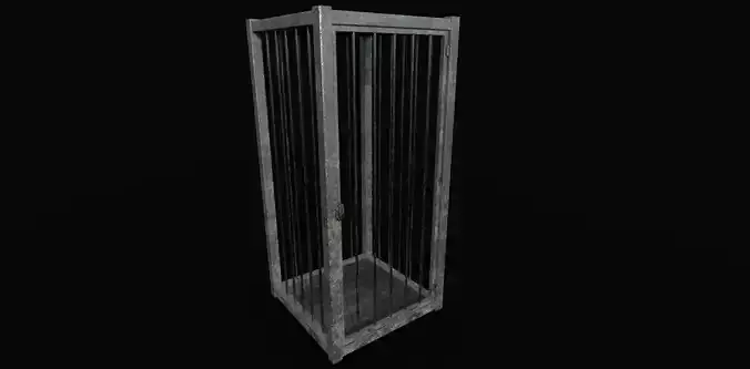 Old metal cage 3D model