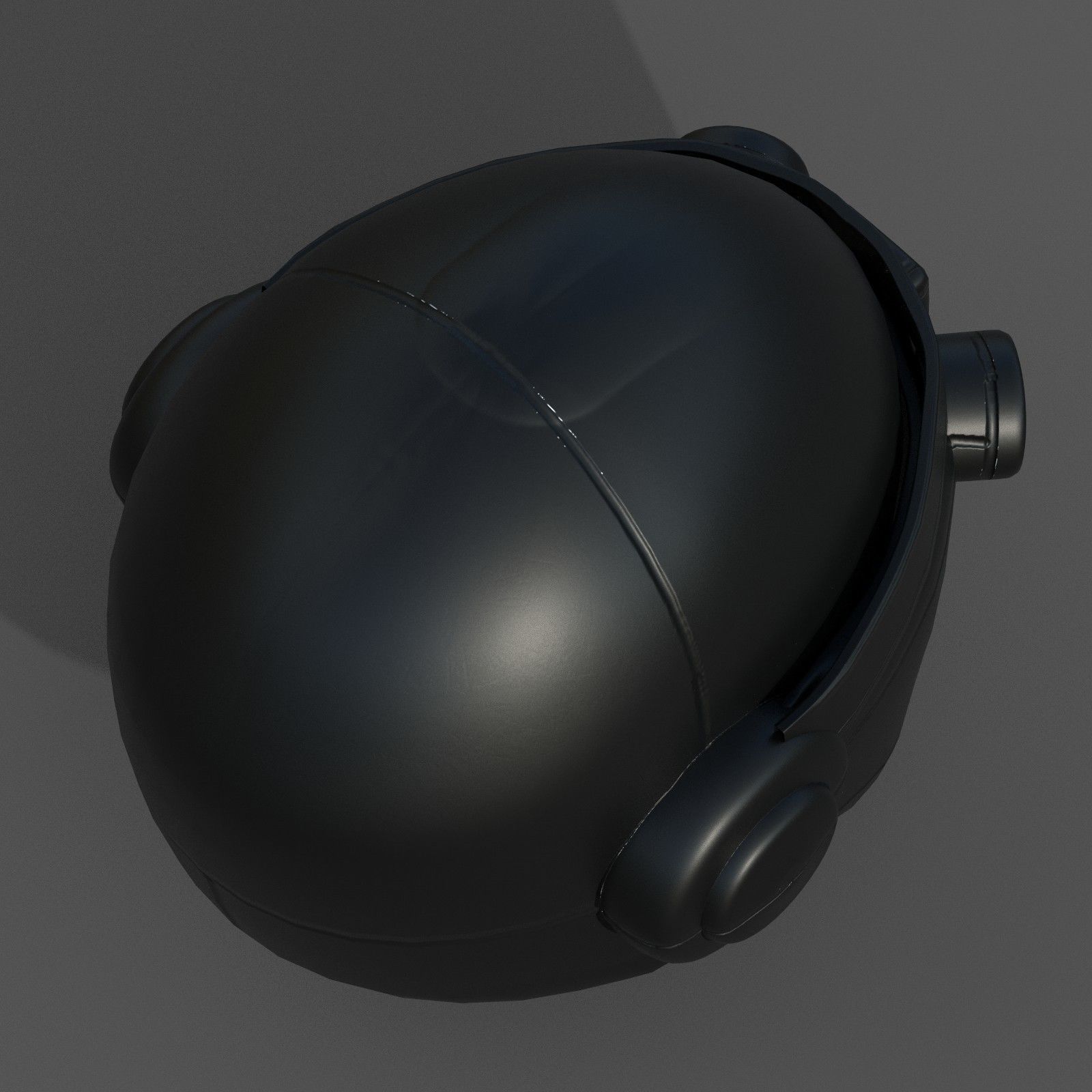 Helmet scifi military combat 3d model low  Low-poly 3D model_3