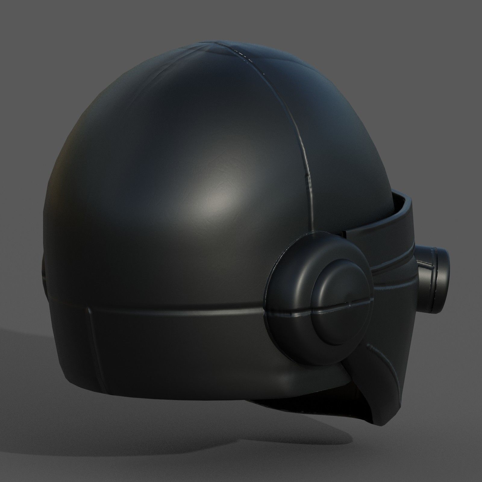 Helmet scifi military combat 3d model low  Low-poly 3D model_1