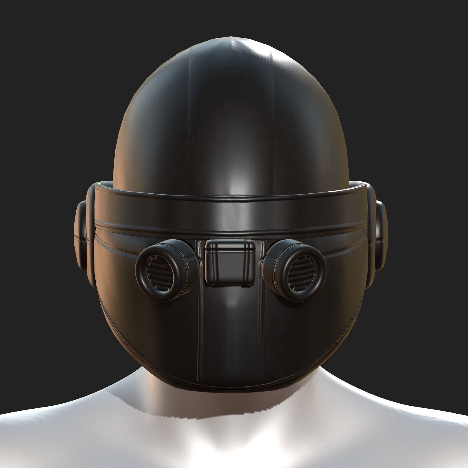 Helmet scifi military combat 3d model low  Low-poly 3D model_2