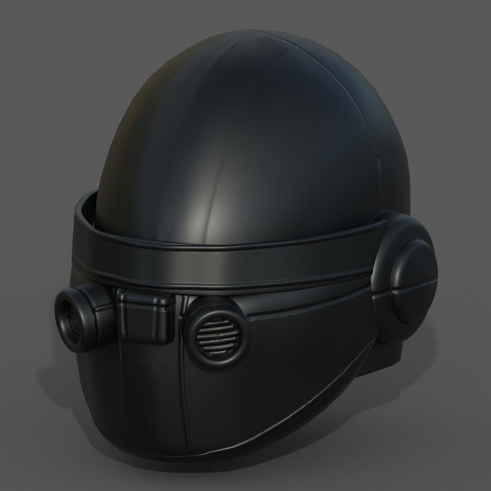 Helmet scifi military combat 3d model low  Low-poly 3D model_7