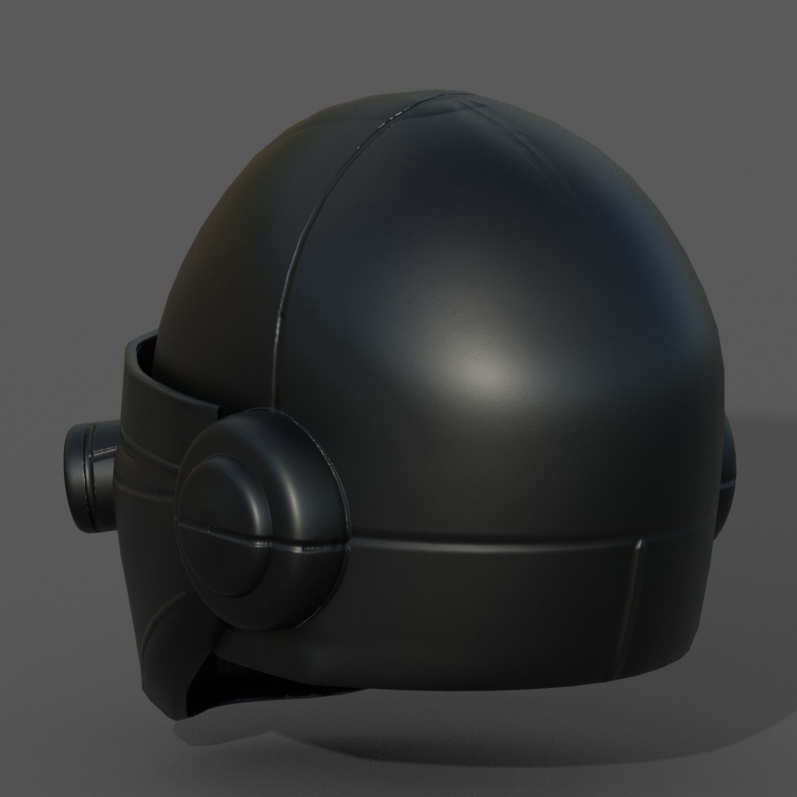 Helmet scifi military combat 3d model low  Low-poly 3D model_6
