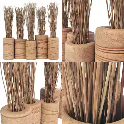 Branch thin planter clay vase n1