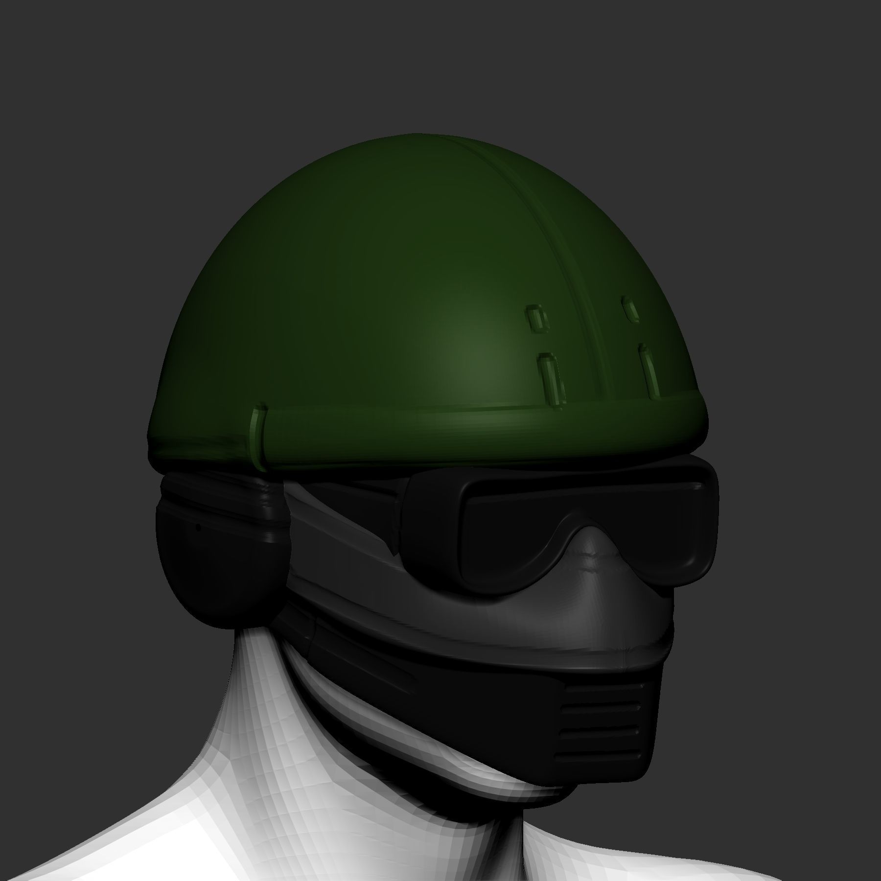 helmet high poly sculpt 3d printable ver 7 3D model 3D model_4