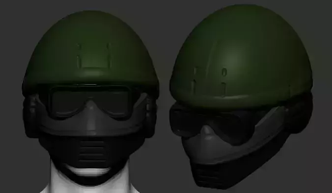 helmet high poly sculpt 3d printable ver 7 3D model