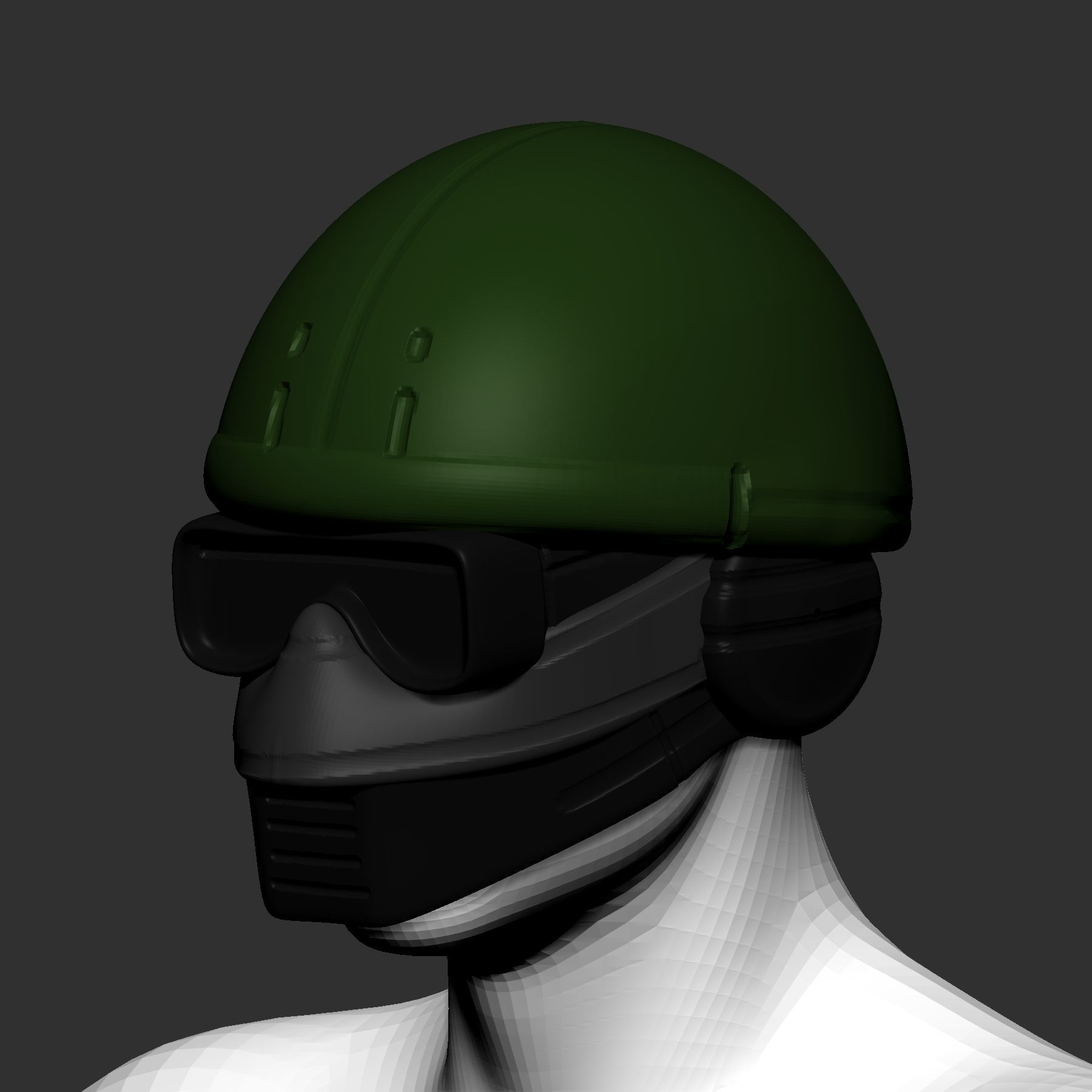 helmet high poly sculpt 3d printable ver 7 3D model 3D model_3