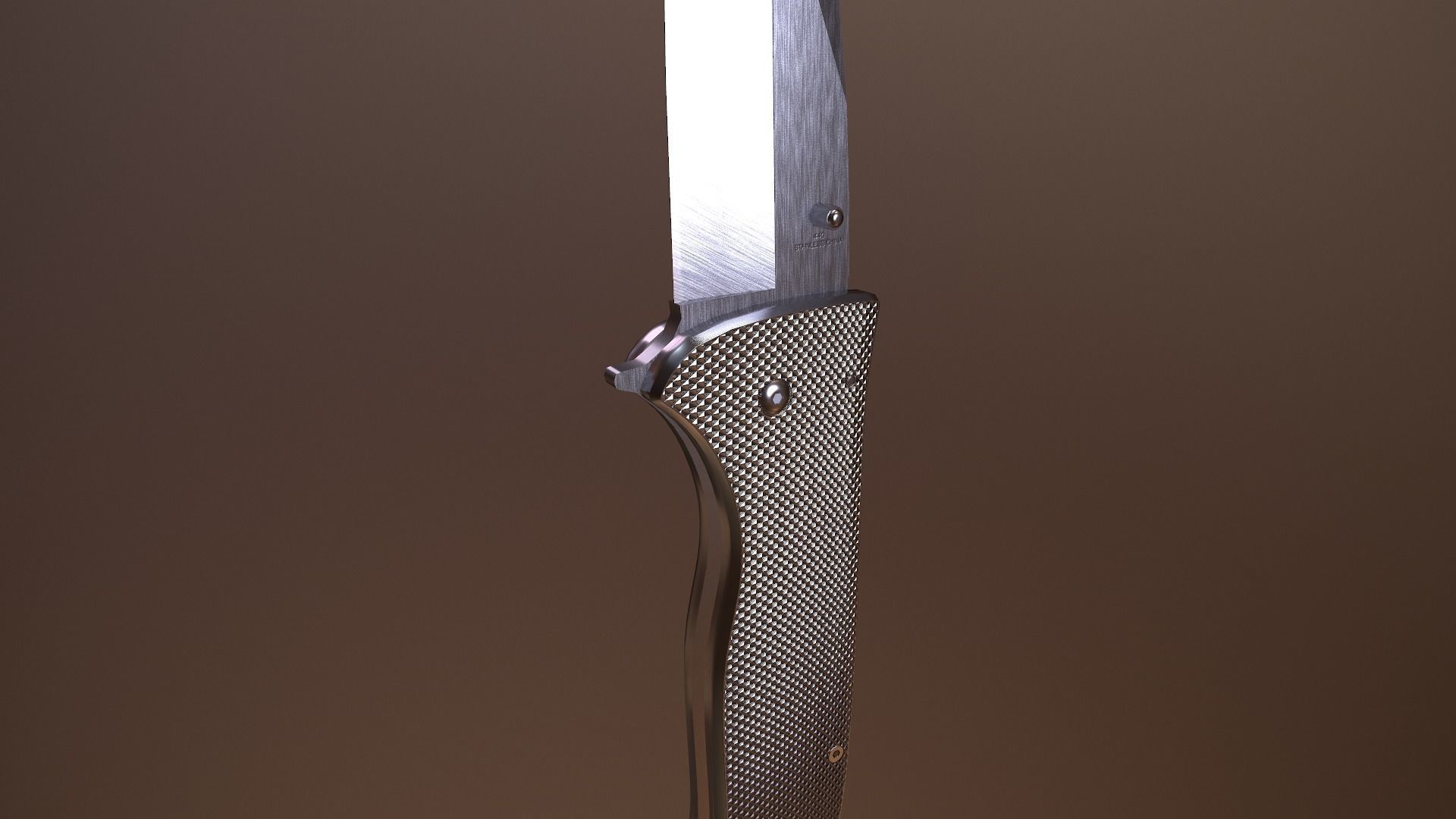 Rigged Folding Pocket Lock  Knife Low-poly 3D model_4