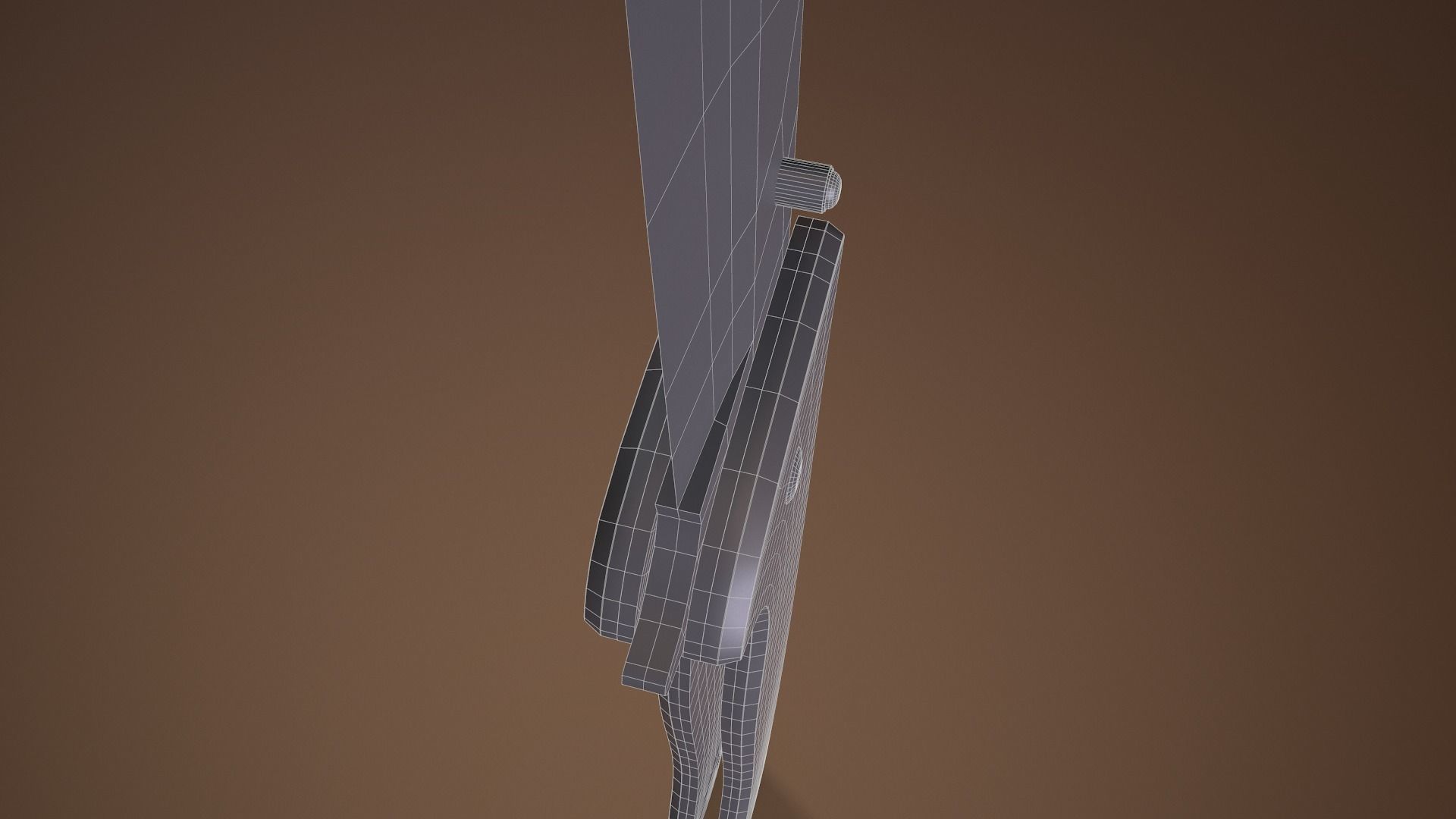 Rigged Folding Pocket Lock  Knife Low-poly 3D model_28