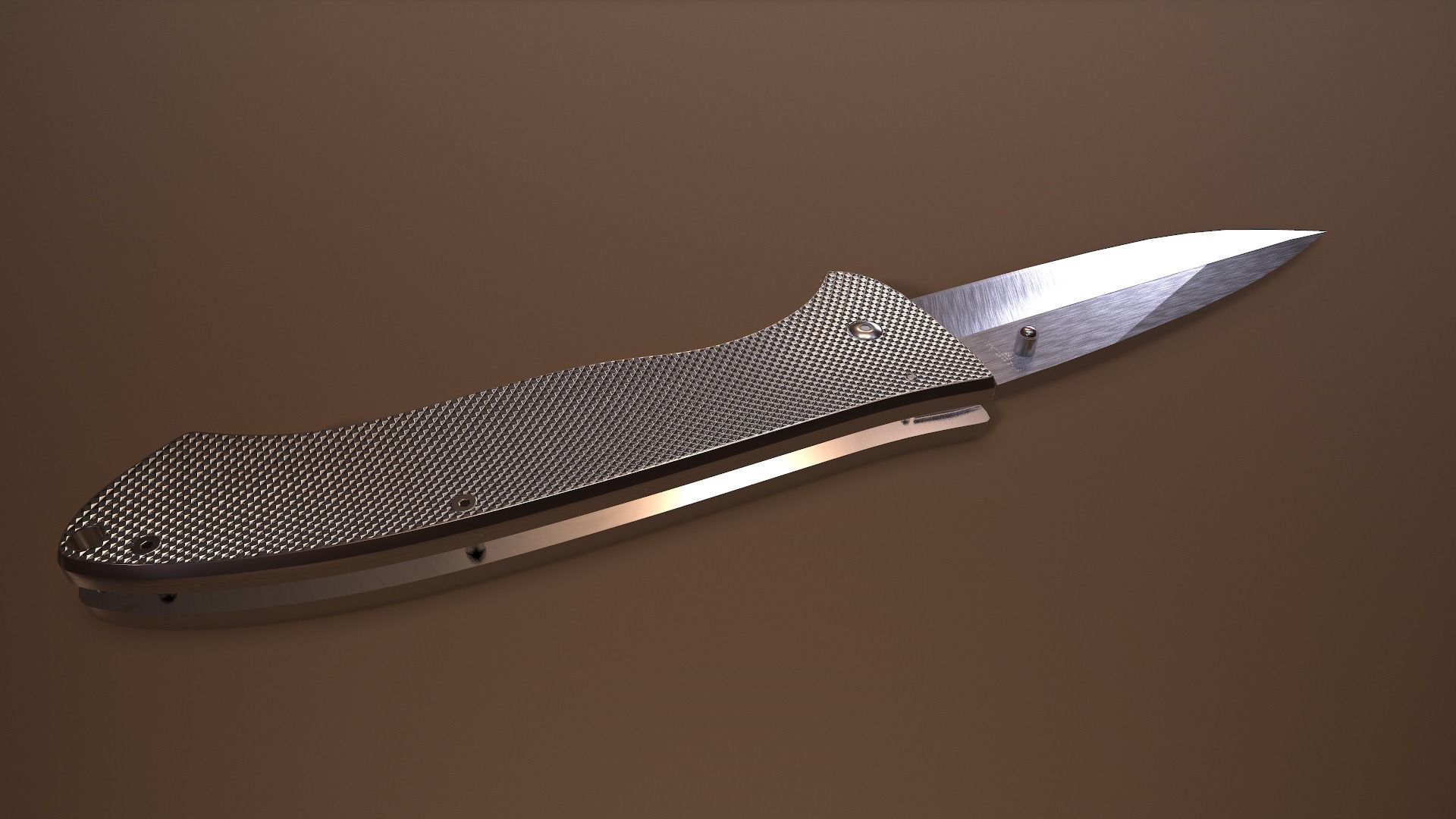 Rigged Folding Pocket Lock  Knife Low-poly 3D model_12