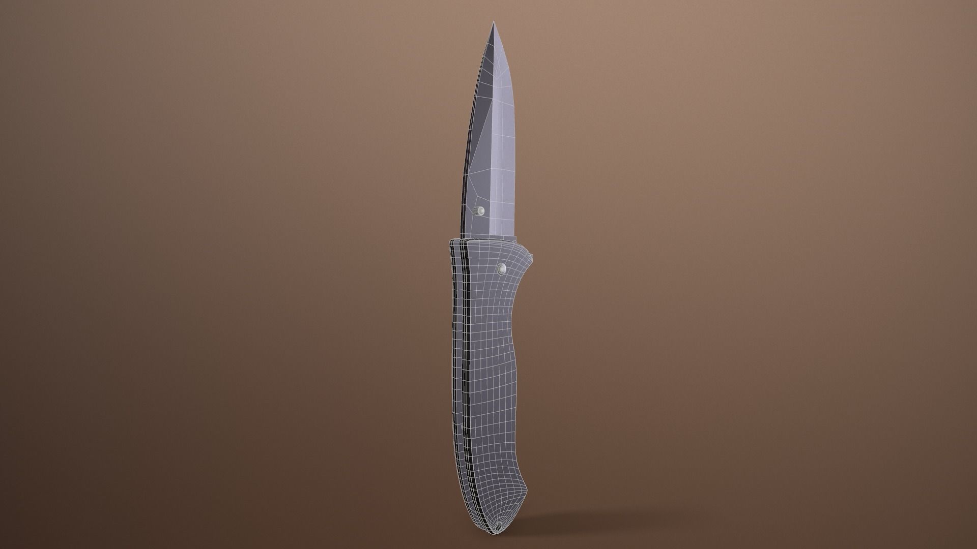 Rigged Folding Pocket Lock  Knife Low-poly 3D model_19