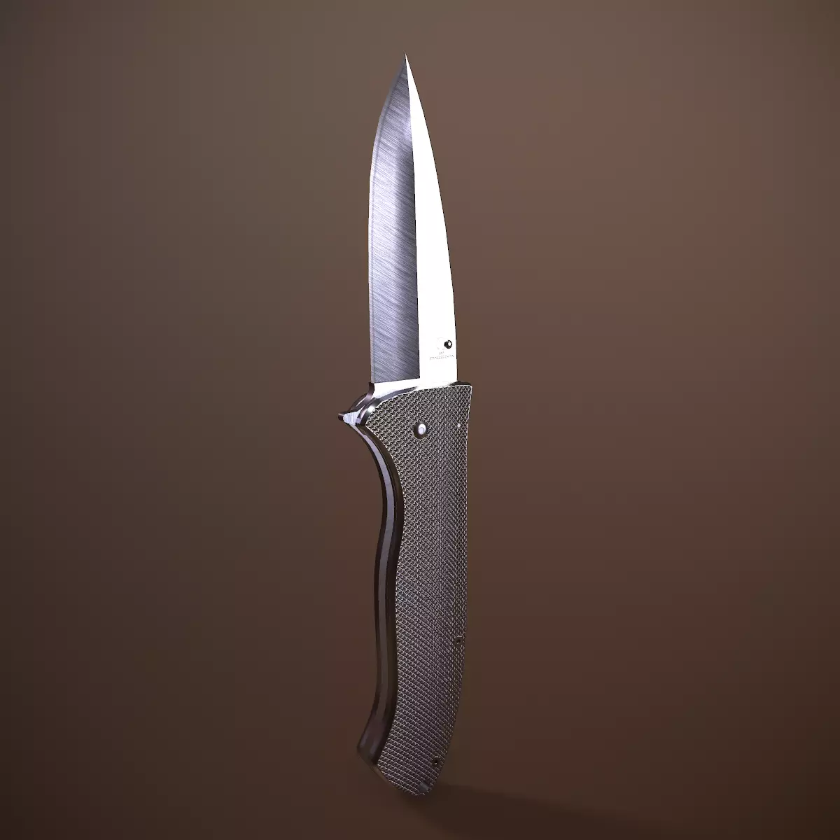 Rigged Folding Pocket Lock  Knife Low-poly 3D model_0
