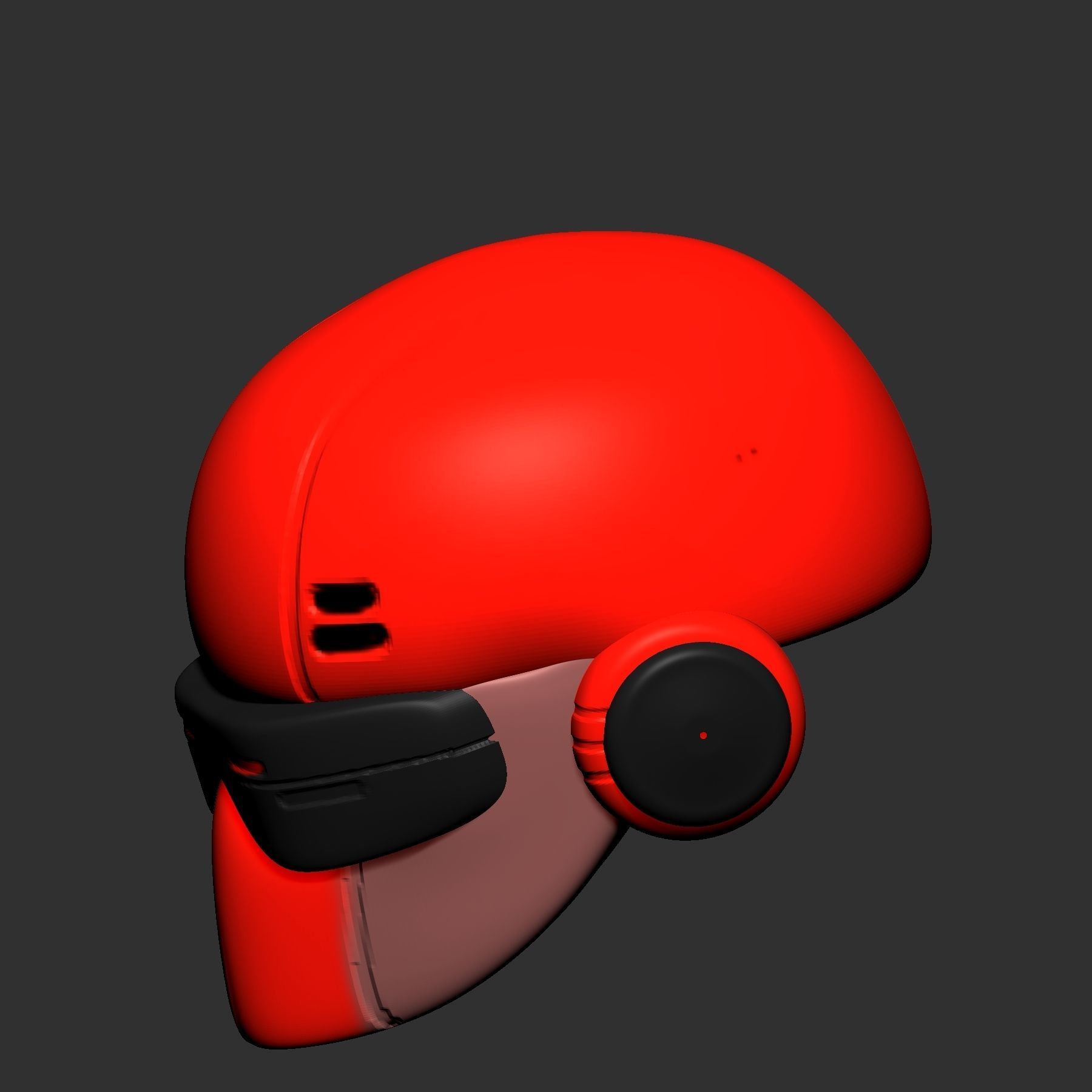 helmet high poly sculpt 3d printable  3D model 3D model_6