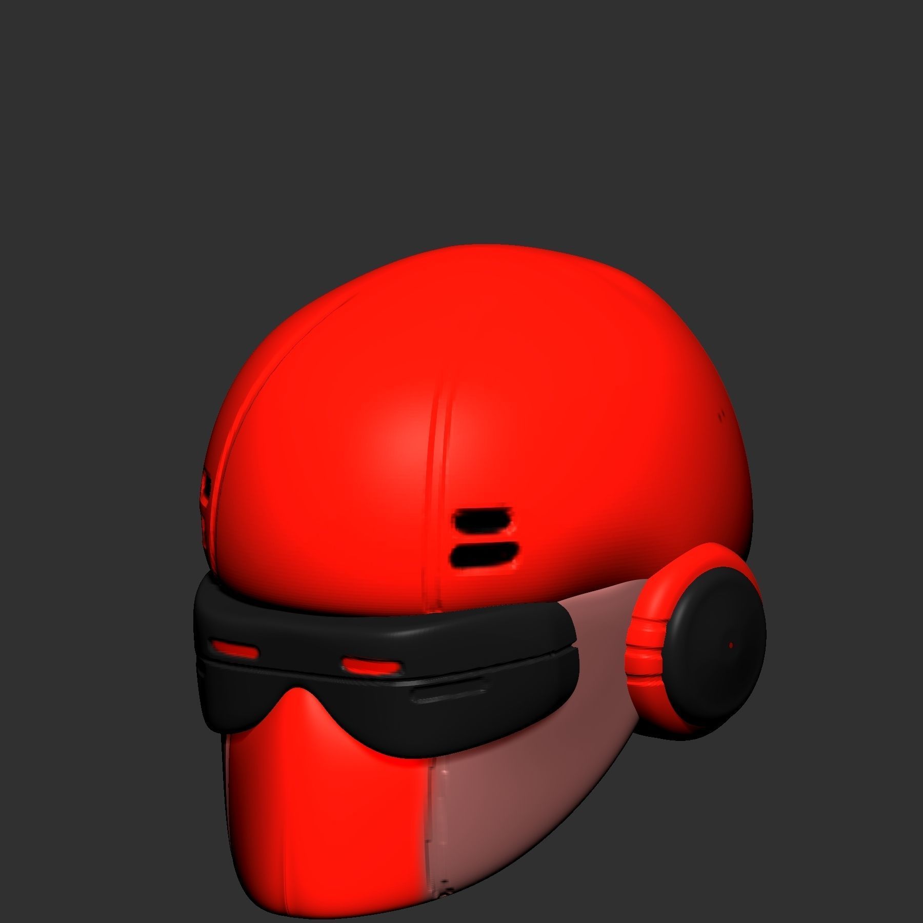 helmet high poly sculpt 3d printable  3D model 3D model_5