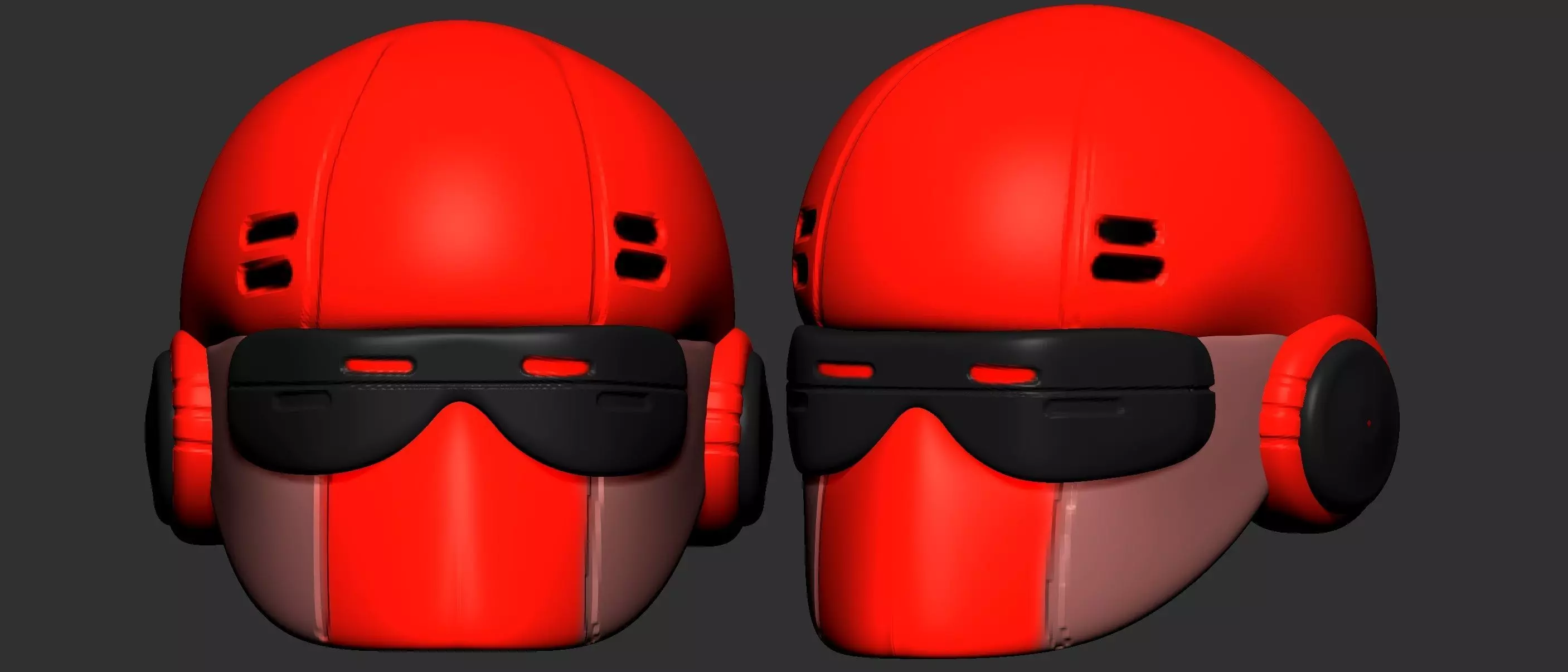 helmet high poly sculpt 3d printable  3D model 3D model_0