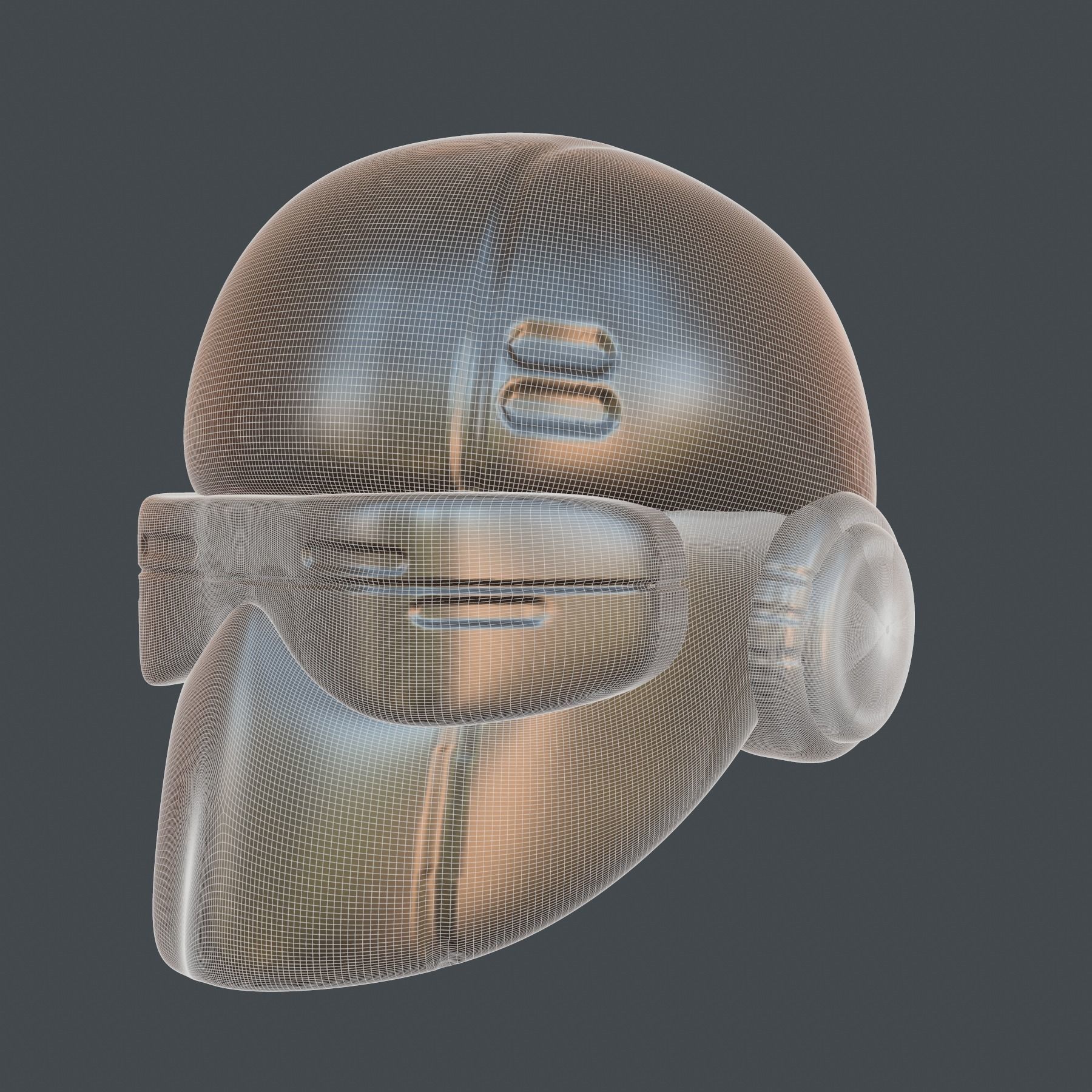 helmet high poly sculpt 3d printable  3D model 3D model_8