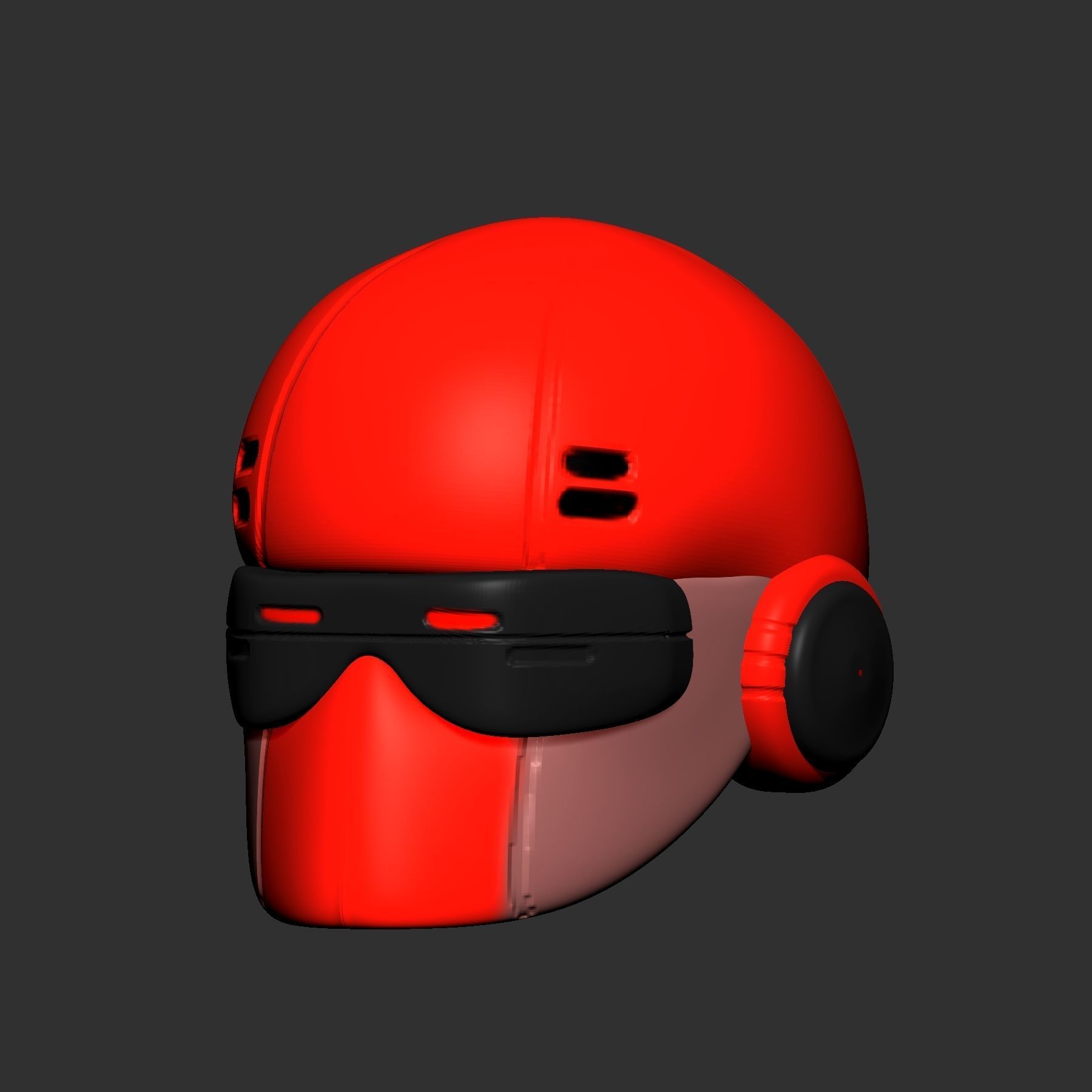 helmet high poly sculpt 3d printable  3D model 3D model_2