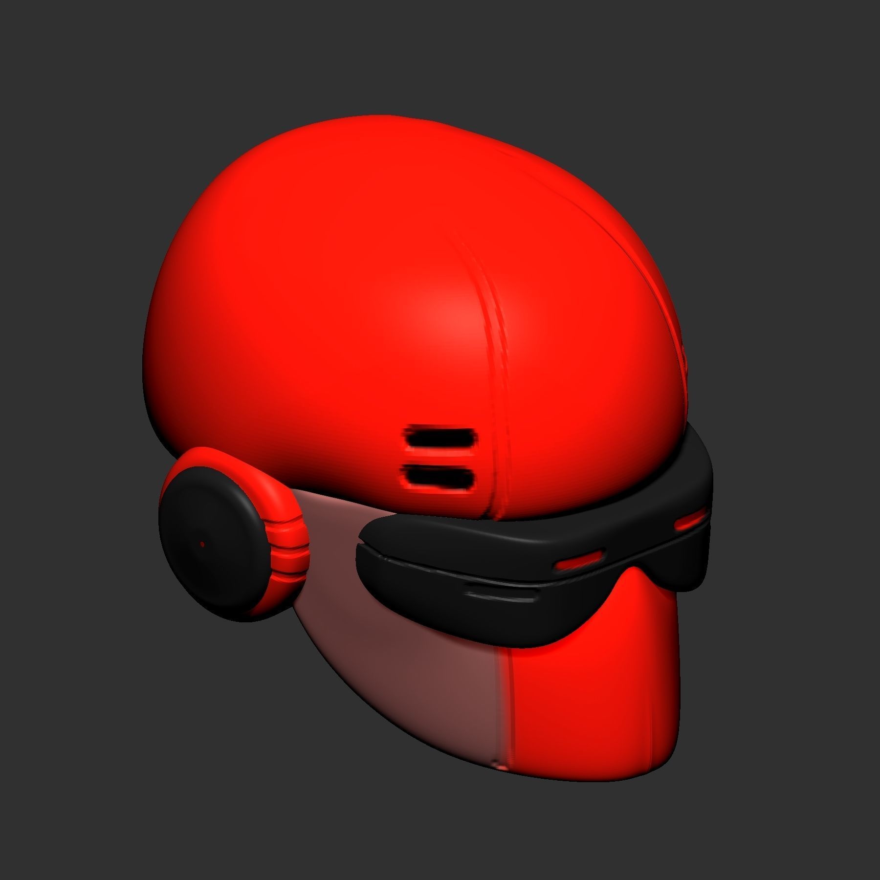 helmet high poly sculpt 3d printable  3D model 3D model_4