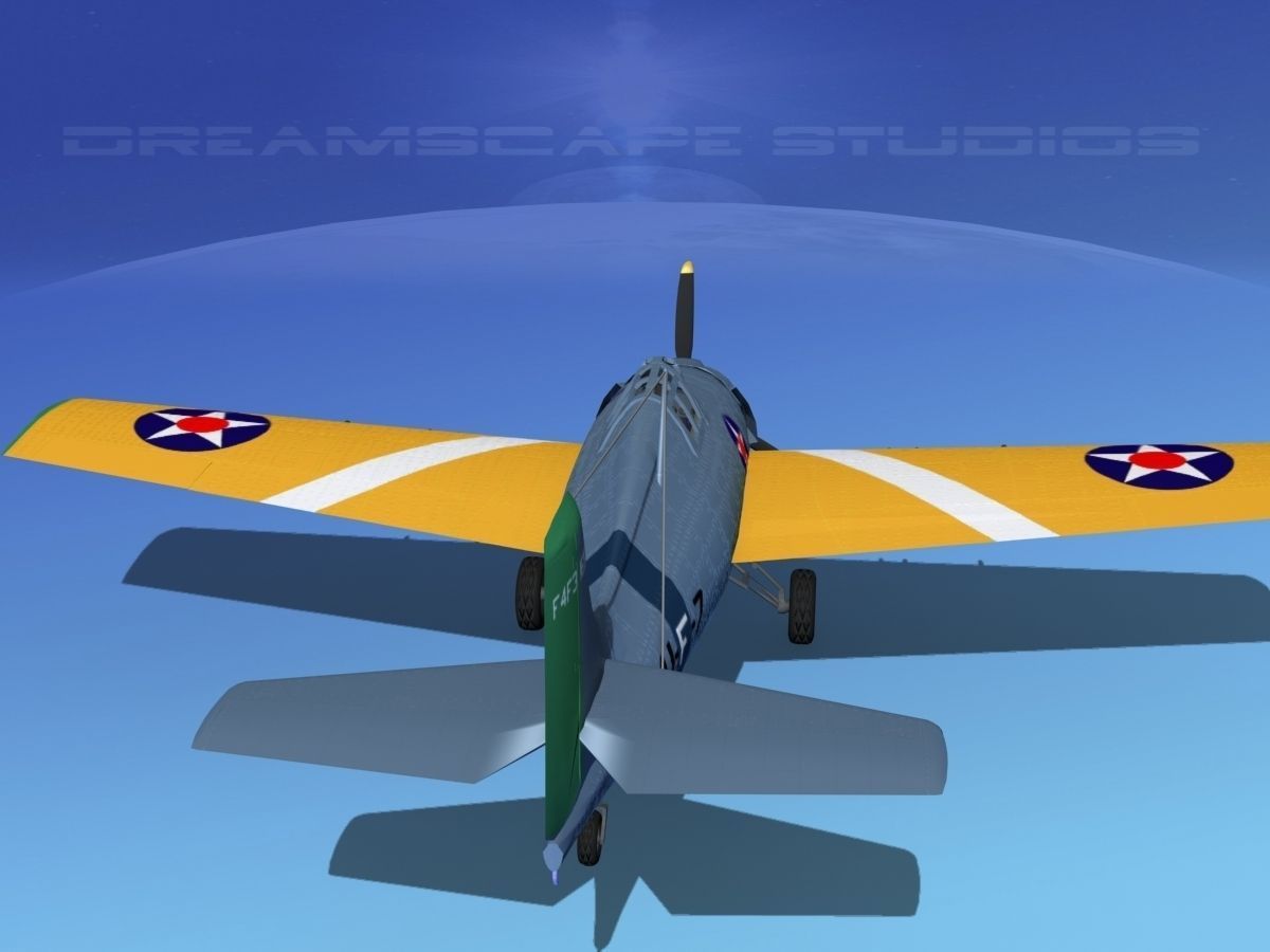 Grumman F4F-3 Wildcat V03 3D model_6