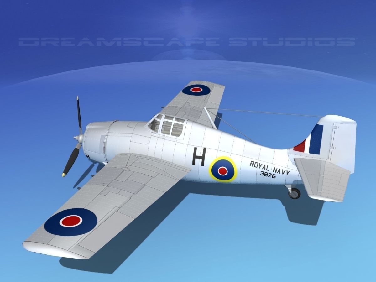 Grumman F4F-3 Wildcat V05 3D model_8