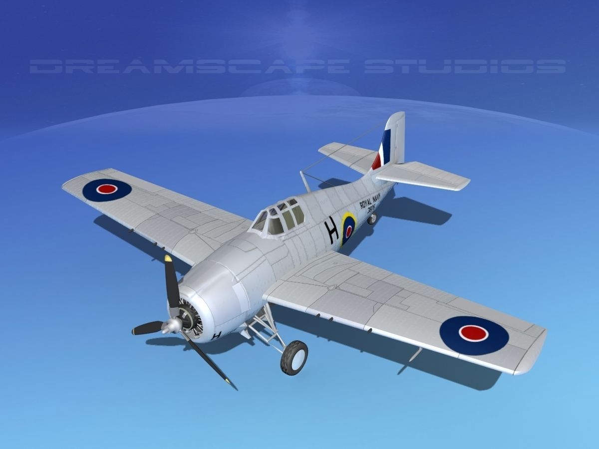 Grumman F4F-3 Wildcat V05 3D model_10