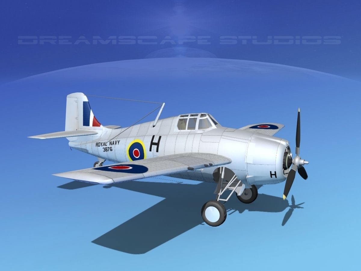 Grumman F4F-3 Wildcat V05 3D model_3