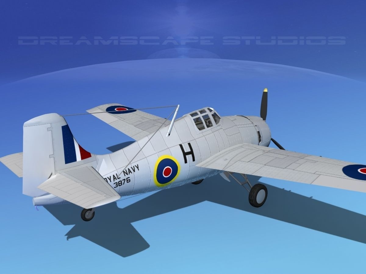 Grumman F4F-3 Wildcat V05 3D model_5