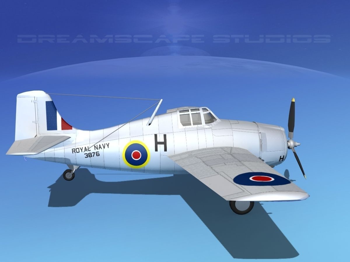 Grumman F4F-3 Wildcat V05 3D model_4