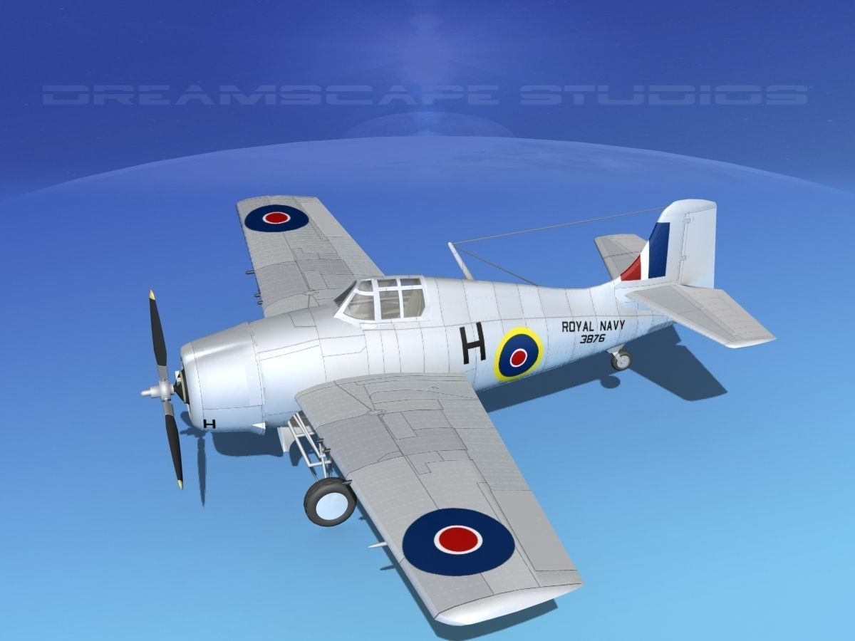 Grumman F4F-3 Wildcat V05 3D model_9