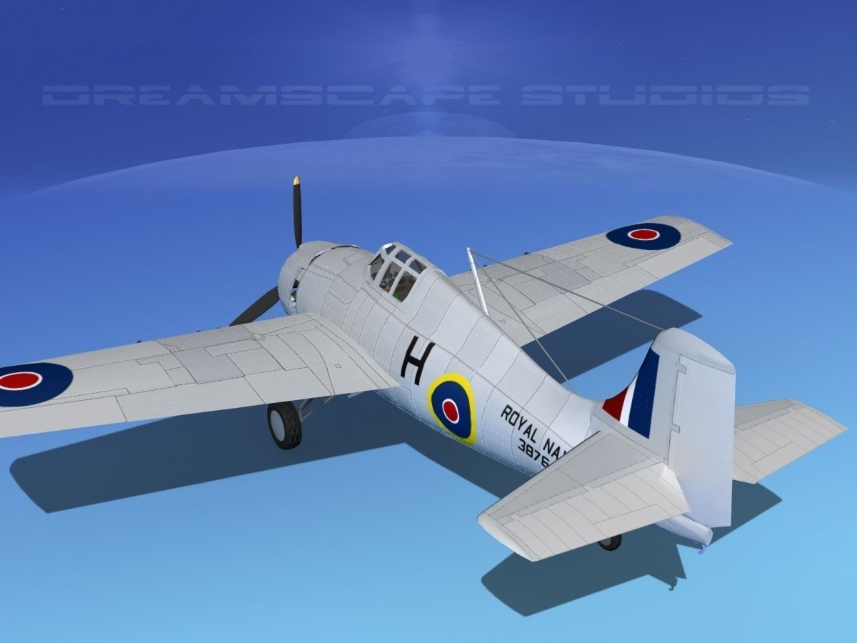 Grumman F4F-3 Wildcat V05 3D model_7
