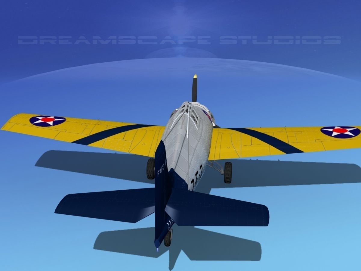 Grumman F4F-3 Wildcat V06 3D model_6